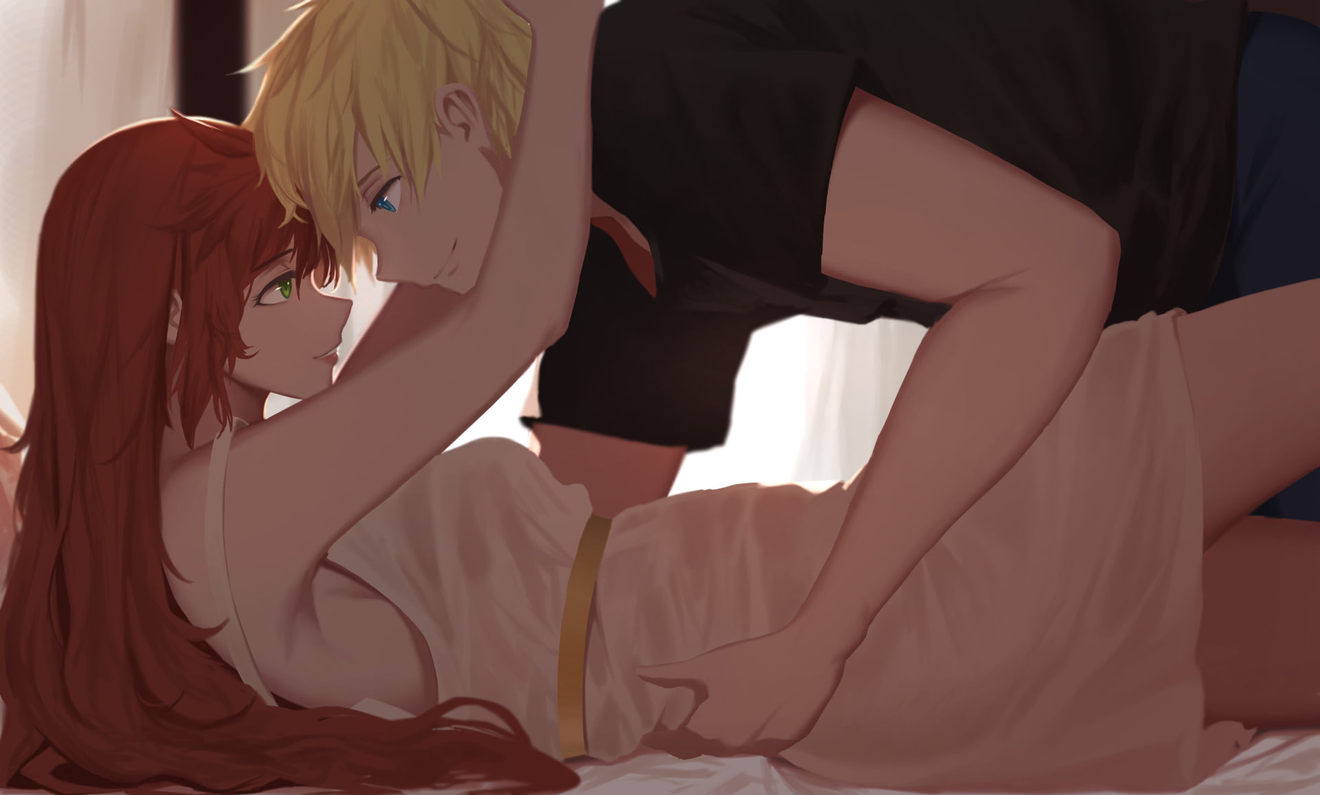 1080P, Anime, Pyrrha Nikos, RWBY, Jaune Arc, HD Wallpaper