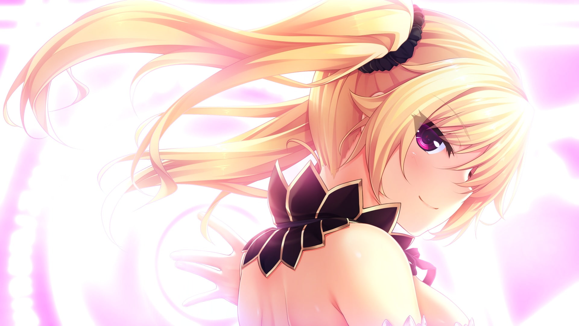 com, oozora, konachan, purple, close, 253185, harukaze, eyes, long, breasts, blonde, nora, patricia, game, soft, noraneko, twintails, itsuki, hair, end, HD Wallpaper