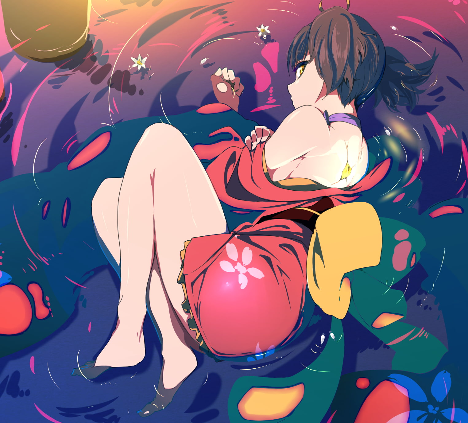 creativity, invertebrate, animal, artwork, representation, pink color, high angle view, outdoors, anime girls, balloon, beauty, animal wildlife, multi colored, HD Wallpaper