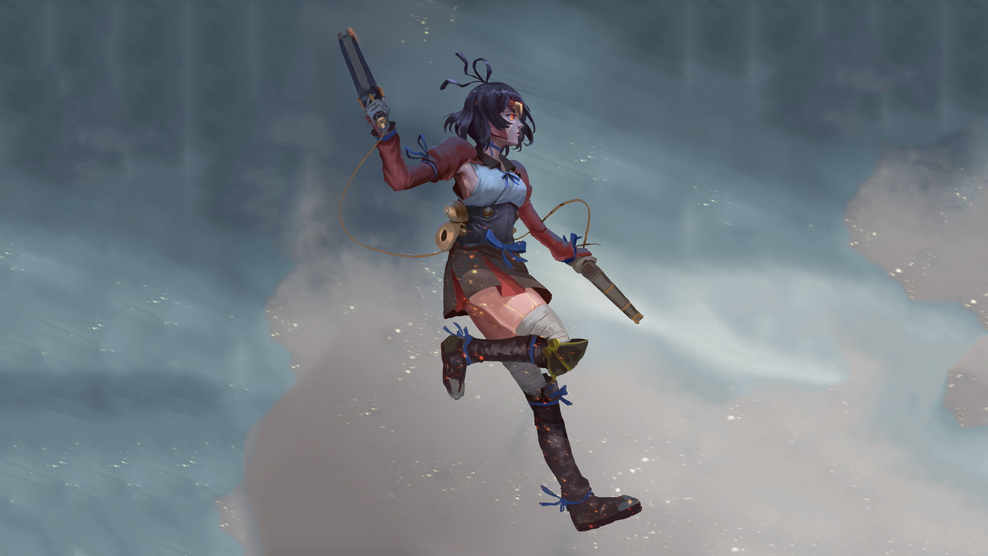 1080P, weapon, Mumei, Kabaneri of the Iron Fortress, artwork, anime girls, anime, HD Wallpaper