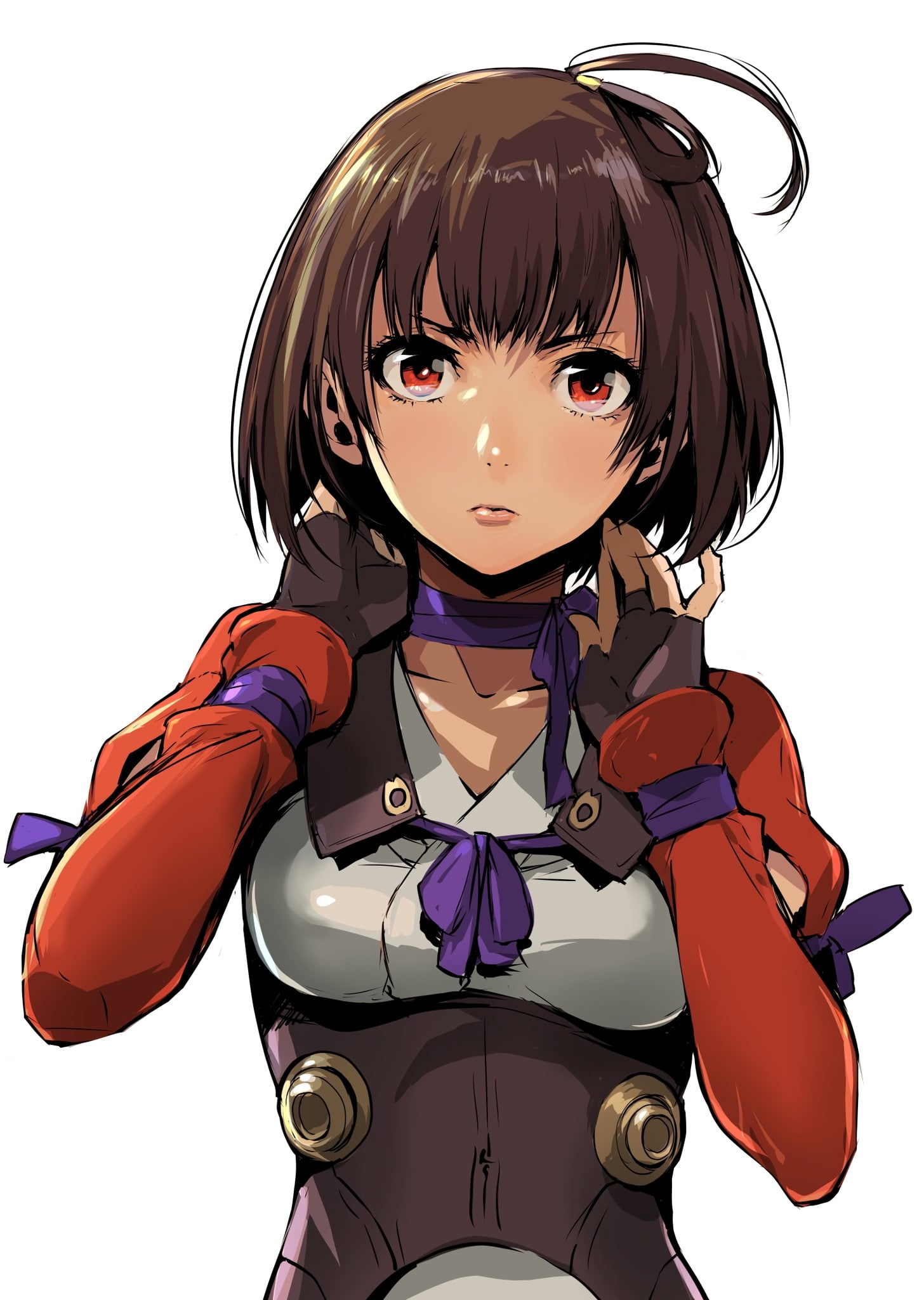 one person, females, human face, cartoon, Mumei, women, white background, men, adult, girls, human hair, 1080P, human body part, hair, portrait, Koutetsujou no Kabaneri, Phone HD Wallpaper