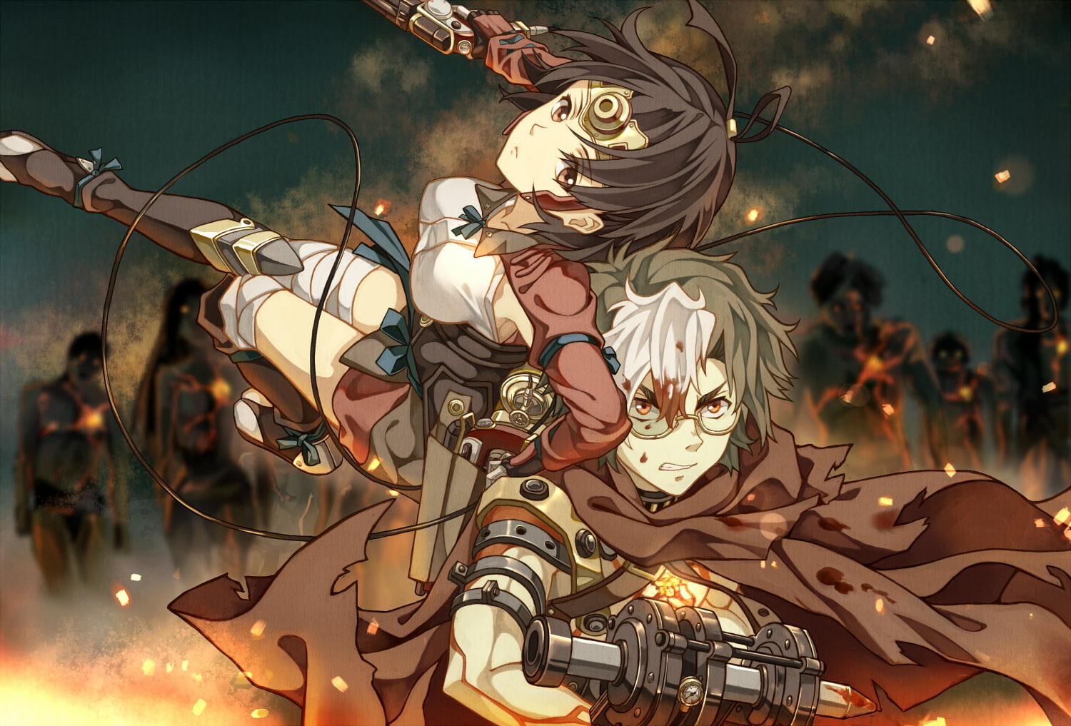 anime girls, Koutetsujou no Kabaneri, Ikoma, Mumei, 720P, HD Wallpaper