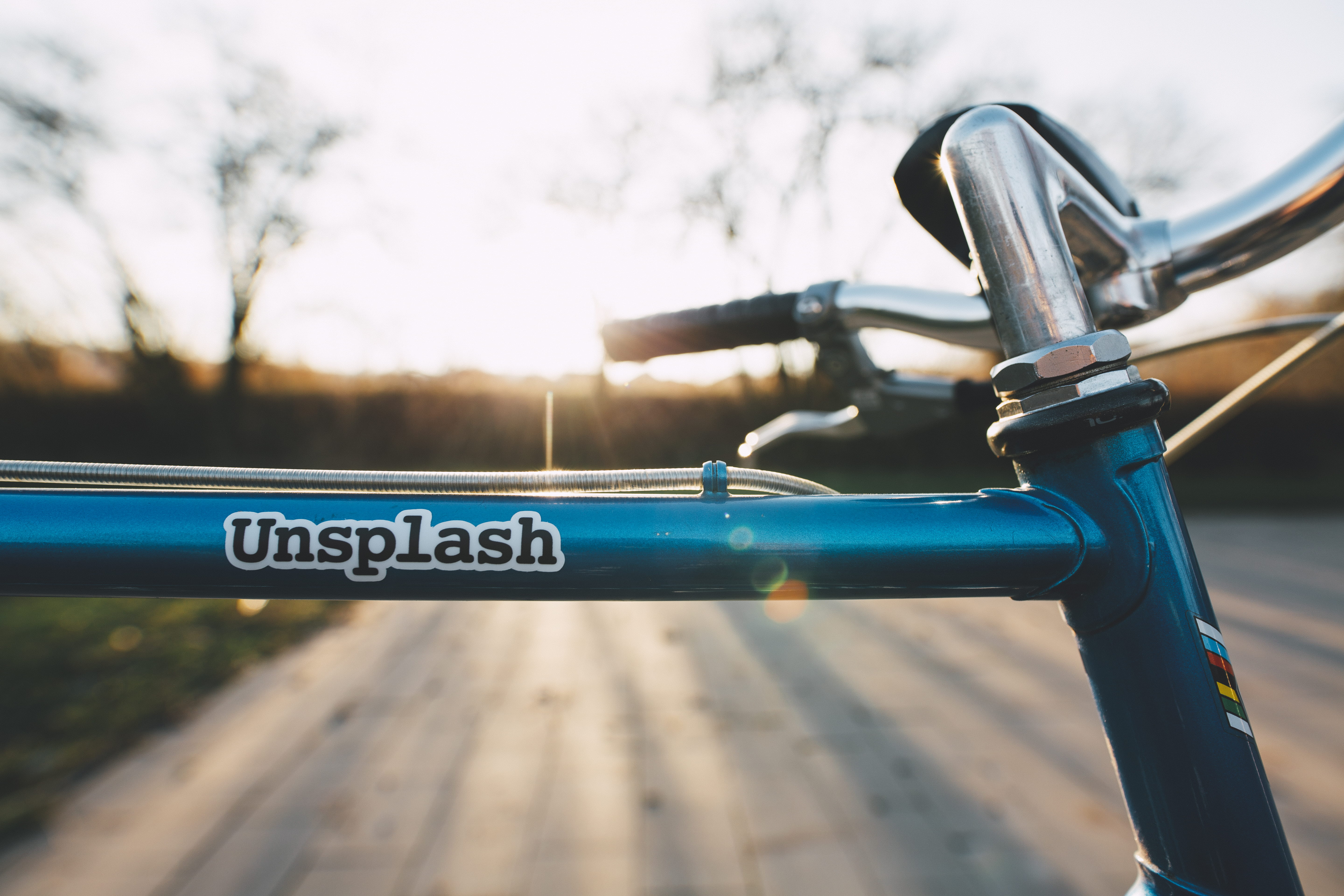 style, blue, design, bike, sticker, outdoors, unsplash, stick, urban, boundary, cycle, metal, security, spoke, railing, fence, sunlight, transportation, HD Wallpaper