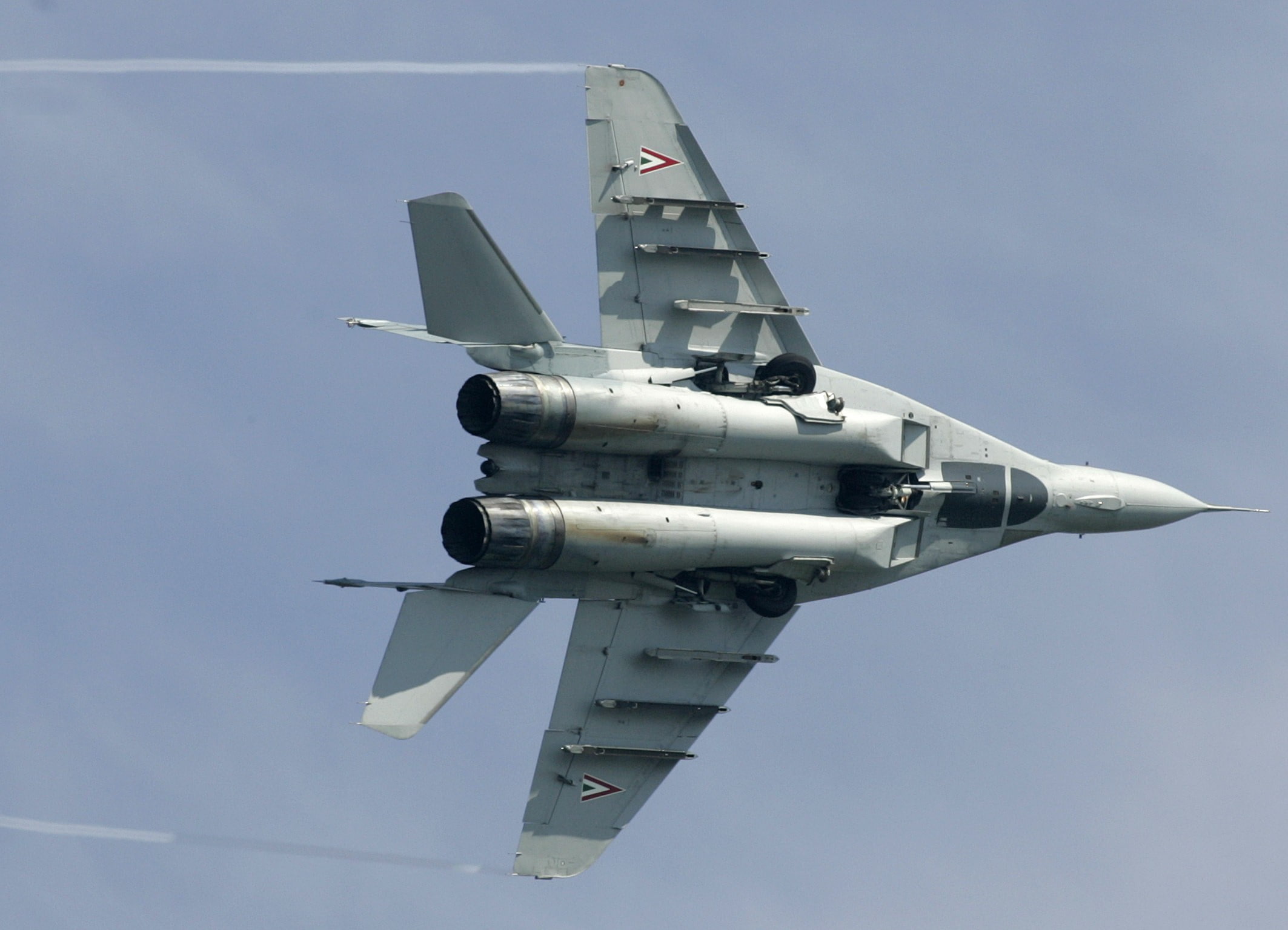 1080P, transportation, Mikoyan MiG-29, on the move, single object, clear sky, no people, fighter plane, Indian Air Force, airplane, stealth, aerospace industry, HD Wallpaper