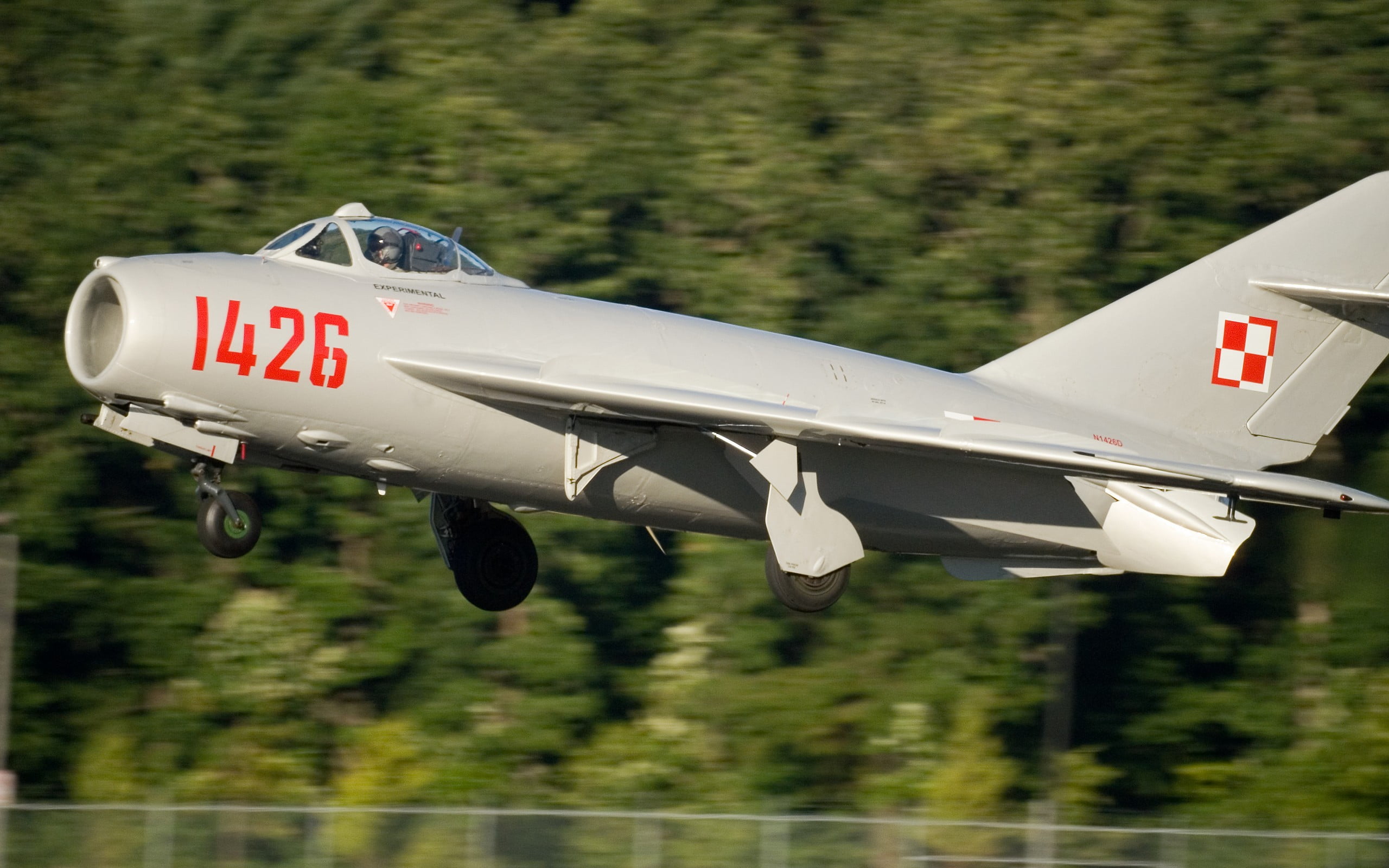 Polish Air Force, war, grey, number, military airplane, military, Mikoyan-Gurevich MiG-15, on the move, motion, aerospace industry, arrival, mode of transportation, HD Wallpaper