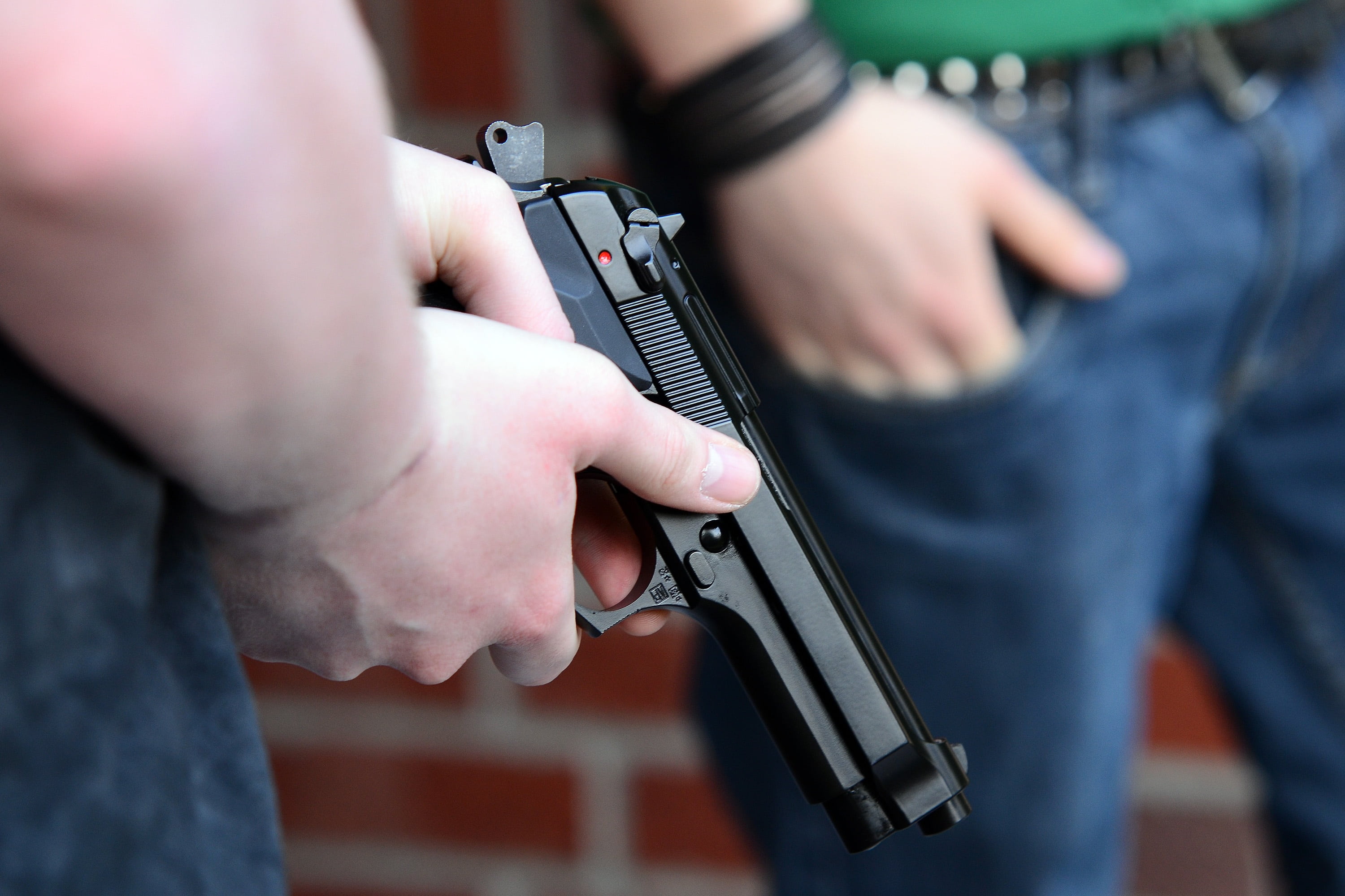shoot, semi, conflict, sign, black, teenager, youth, human body part, communication, pistol, men, weapon, gun, human hand, adult, airsoft, toys, 2K, children toys, HD Wallpaper
