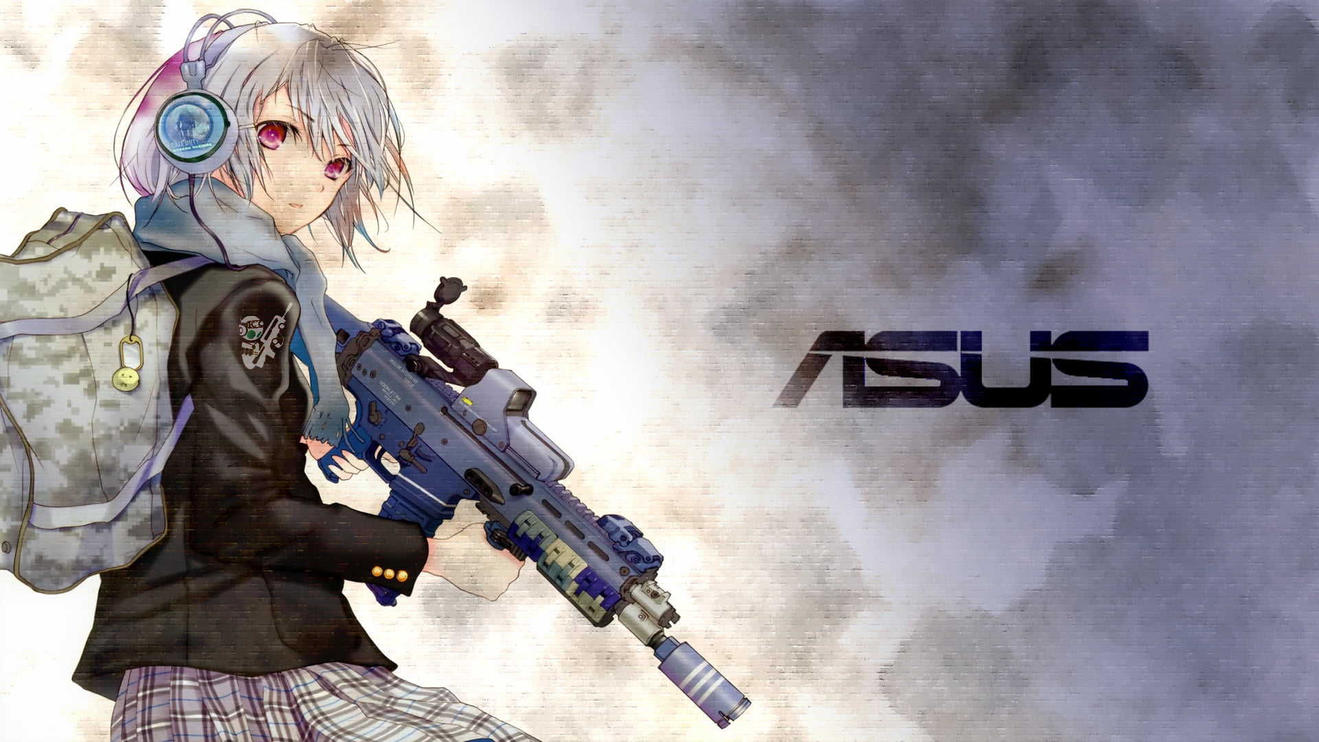 adult, digital composite, weapon, gun, rifle, standing, communication, security, protection, clothing, original characters, three quarter length, mid adult, HD Wallpaper
