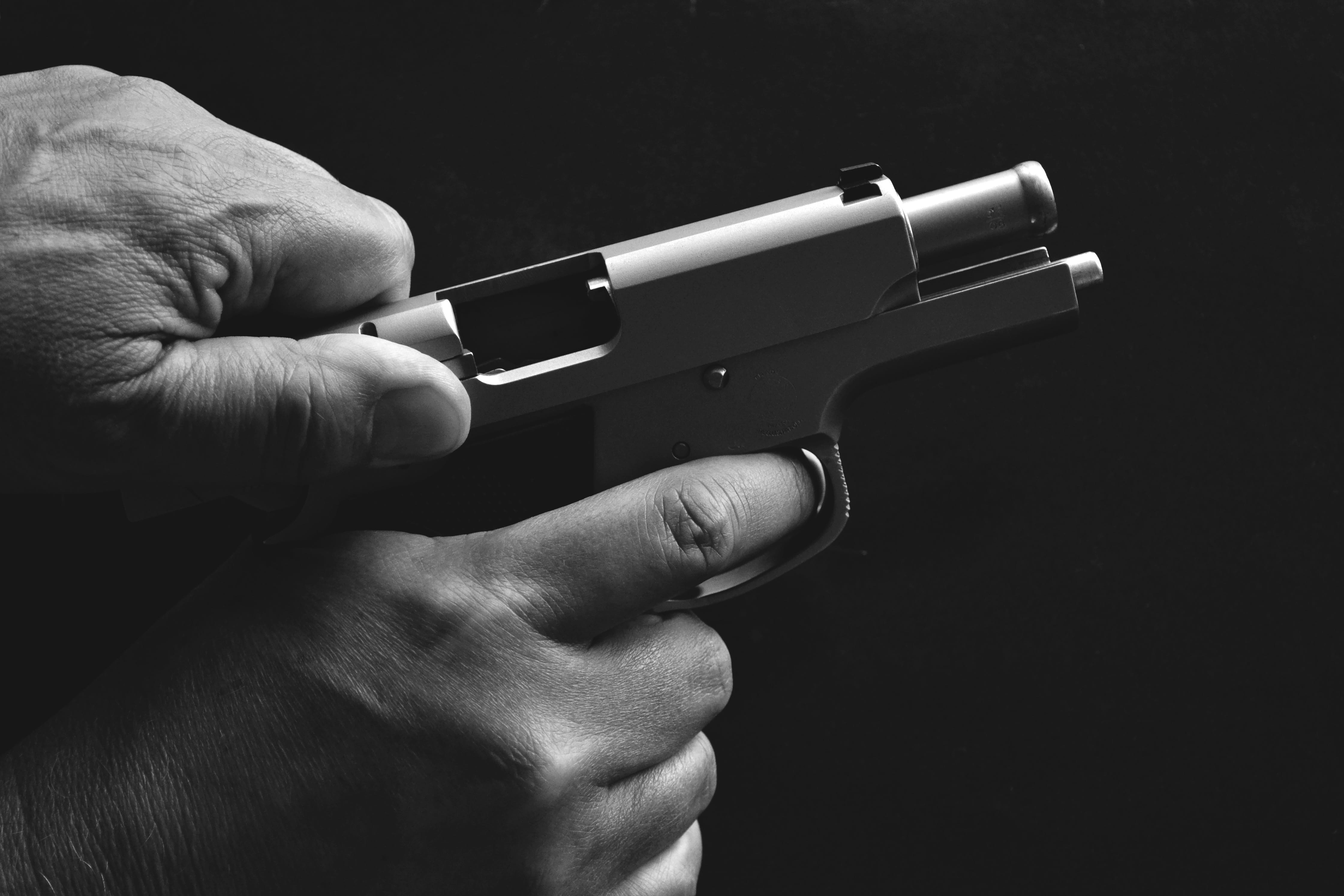 aggression, shoot, communication, weapons, human finger, social issues, finger, weapon, handgun, guns, target, hands, sign, close-up, various, warning sign, HD Wallpaper