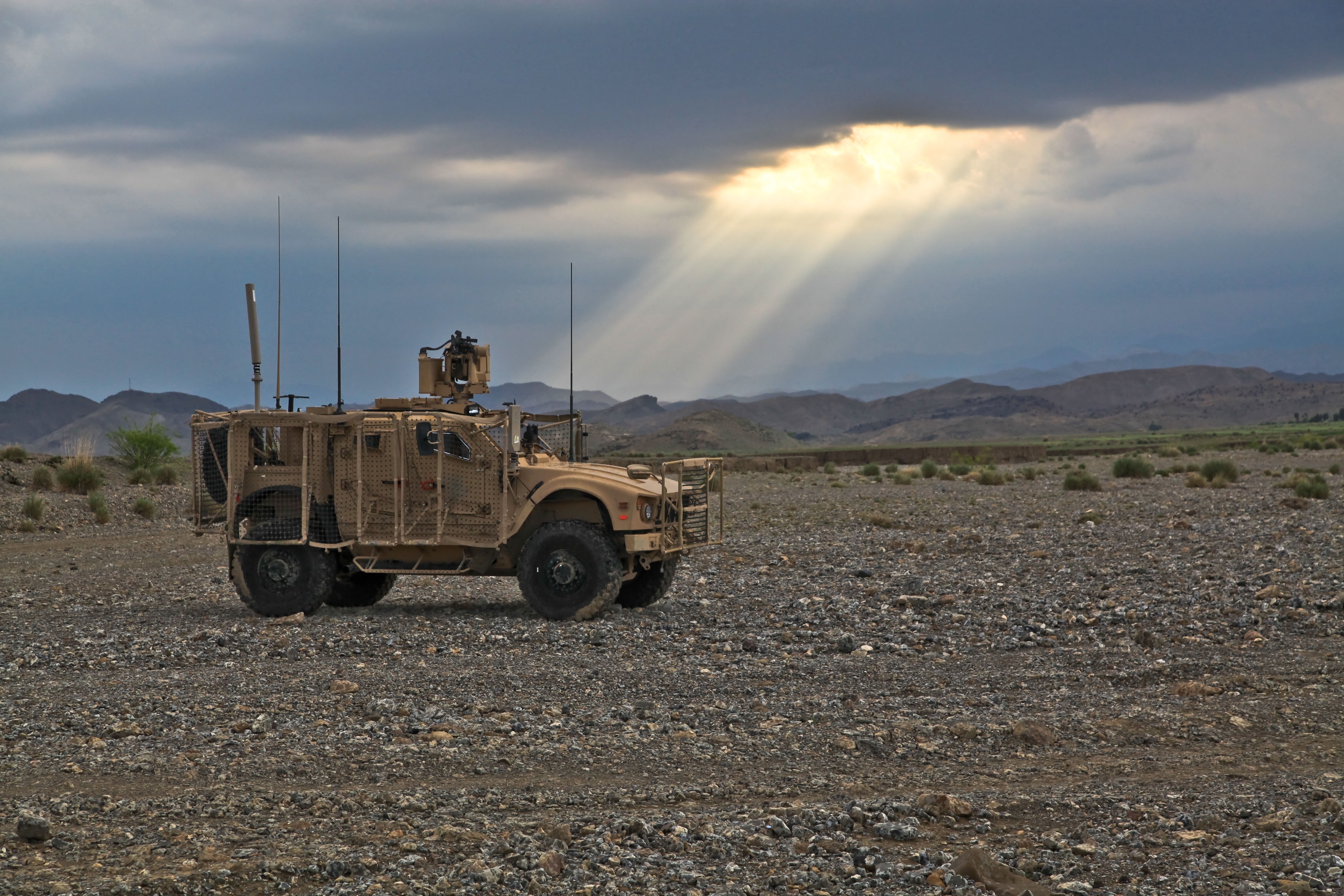 desert, vehicle, war, no people, climate, nature, cloud - sky, quarry, beige, arid climate, off-Road Vehicle, afghanistan, road, outdoors, scenics - nature, HD Wallpaper