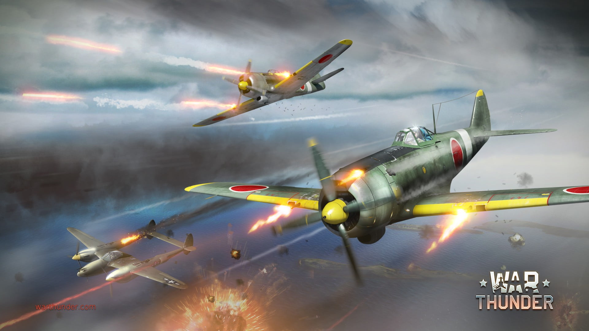 sky, war, taking off, War Thunder, air vehicle, nature, speed, video games, dusk, leaving, cloud - sky, mode of transportation, military, motion, on the move, HD Wallpaper