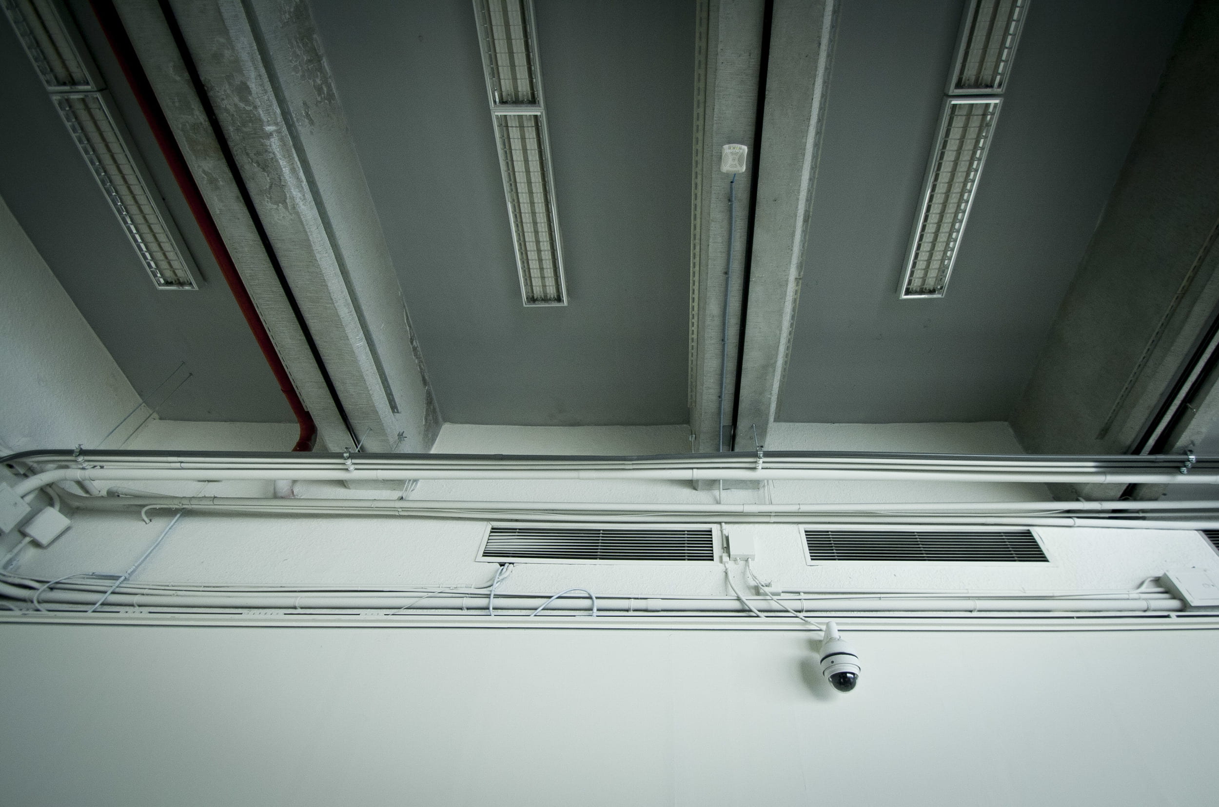 refrigerator, high angle view, government, photo, concrete, grey, 1080P, white, cold, building, room, absence, inside, surveillance, type, technology, HD Wallpaper