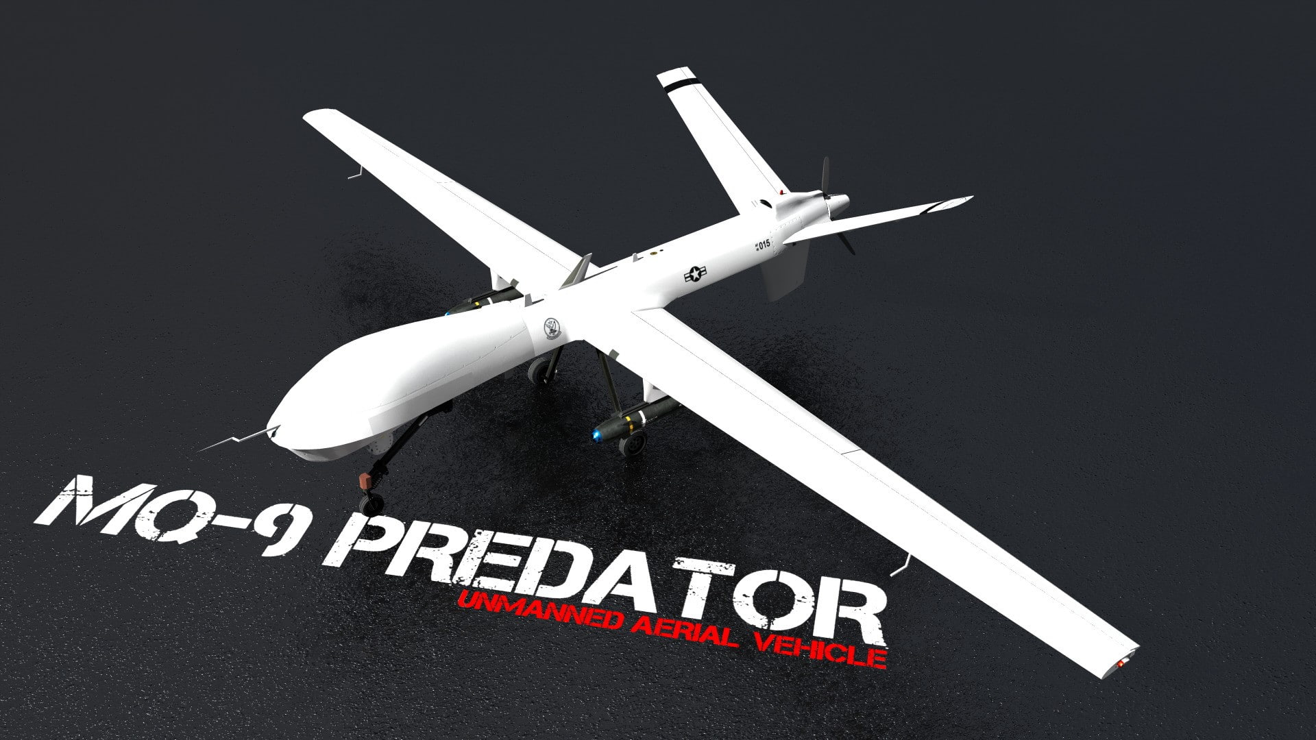 turbine, black background, transportation, western script, indoors, road, no people, communication, studio shot, motion, uavs general atomics mq 9 reaper military drone, HD Wallpaper