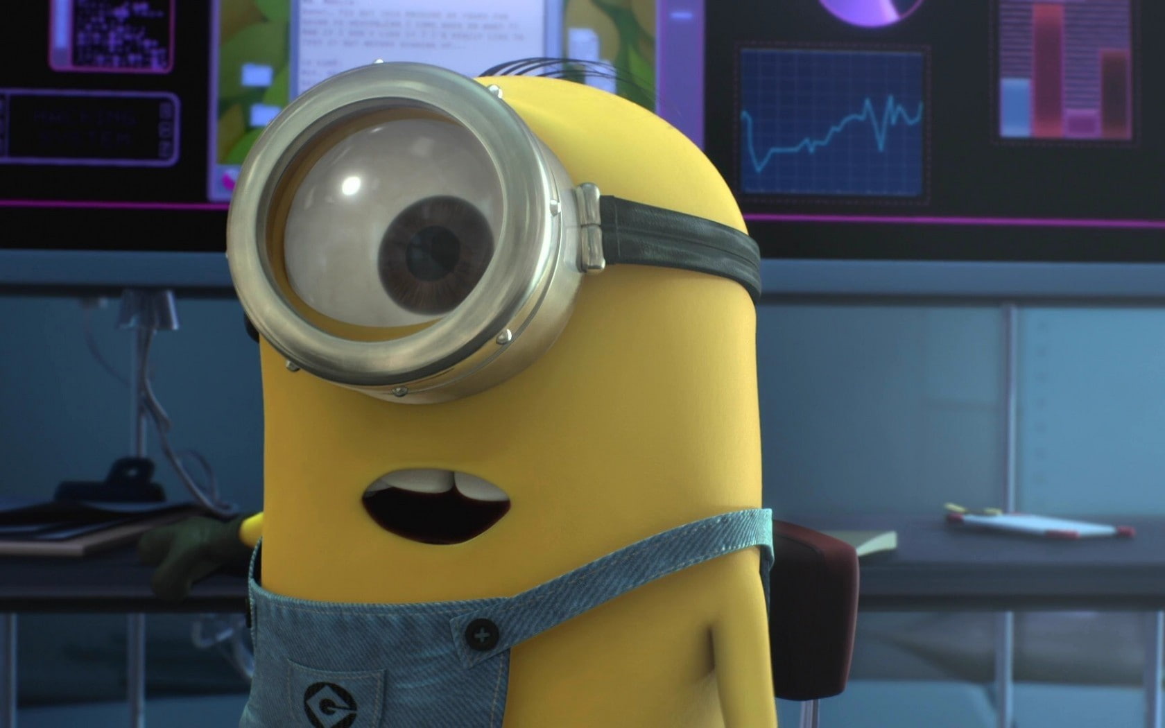 movies, music, Despicable Me, surveillance, technology, security, equipment, close-up, day, indoors, representation, yellow, safety, no people, 720P, minions, HD Wallpaper