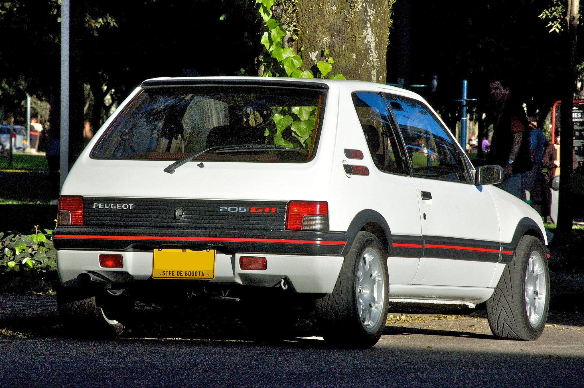 205, blanc, cars, peugeot, 1080P, gti, french, white, coupe, HD Wallpaper