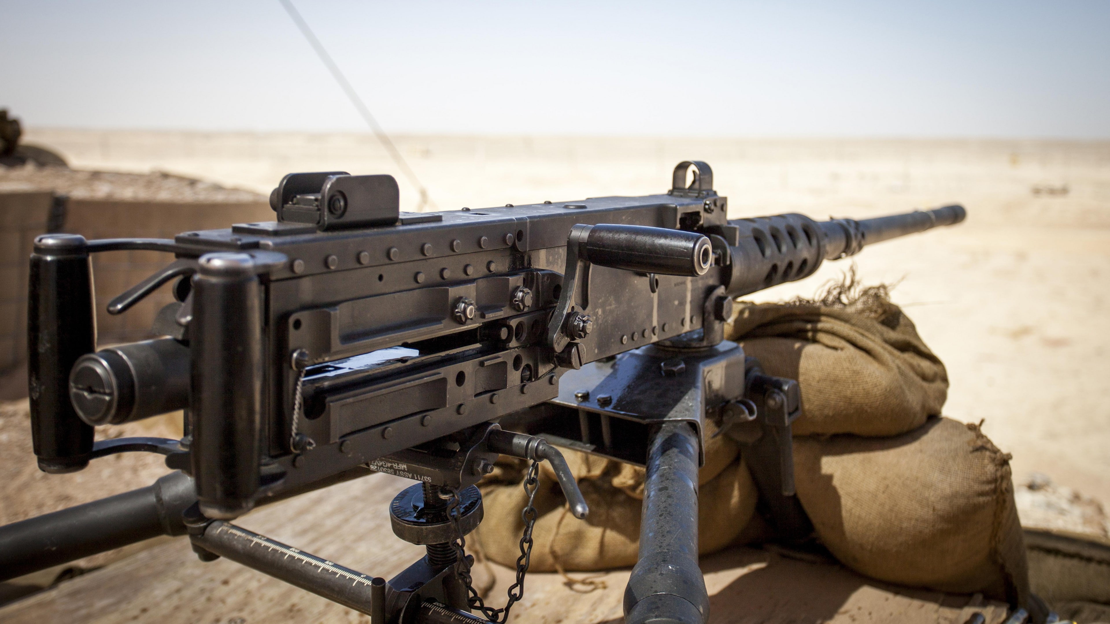 ammunition, M2HB, machine gun, gun, machine, Browning, bullets, M2, black, .50, M2A1, 4K, HD Wallpaper