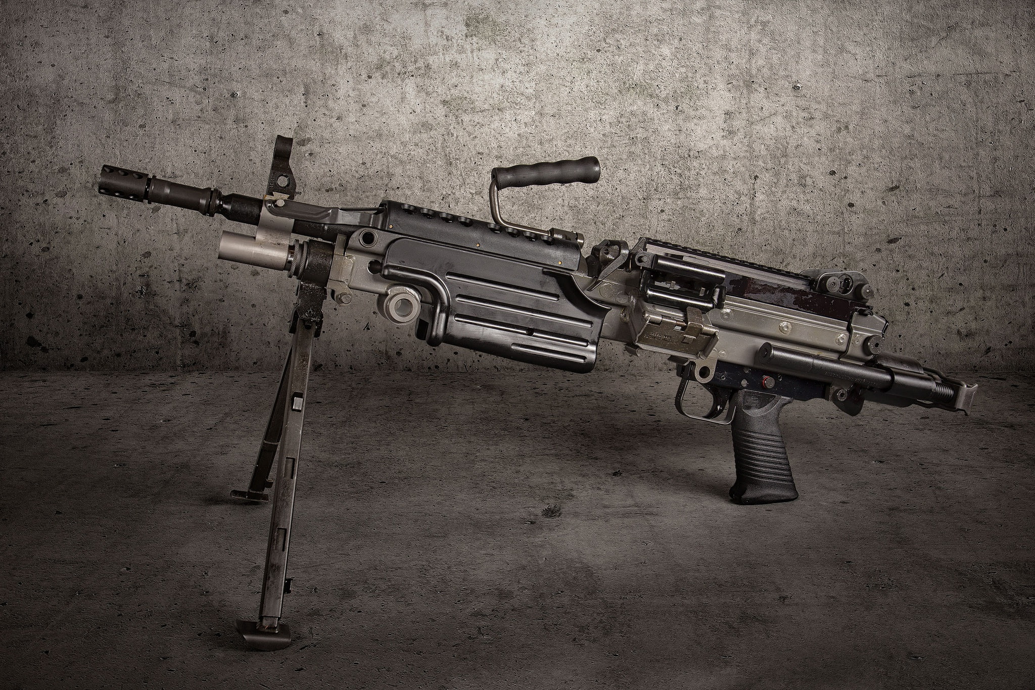 1080P, Machine gun, background, M249 SAW, HD Wallpaper