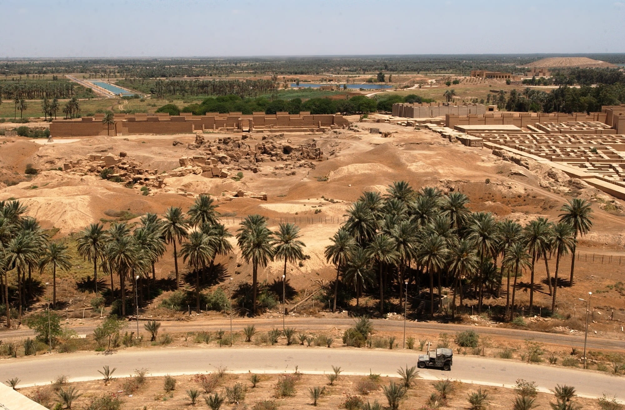 no people, architecture, nature, high angle view, tranquility, outside, 1080P, tree, country, sky, desert, trees, iraq, non-urban scene, plant, spring, HD Wallpaper