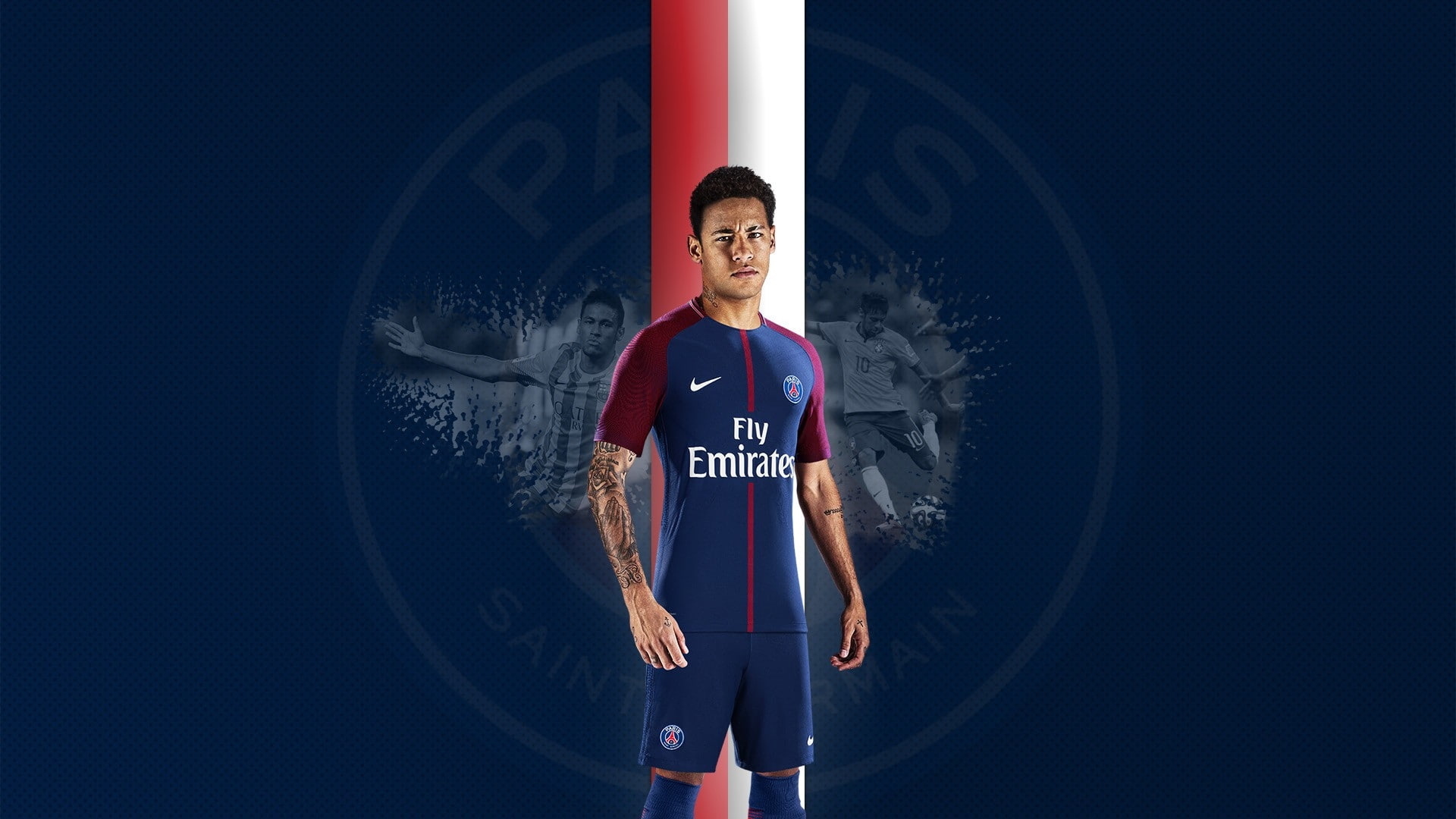 studio shot, one person, neymar, night, three quarter length, lifestyles, 1080P, geometric shape, portrait, casual clothing, sport, circle, footballer, HD Wallpaper