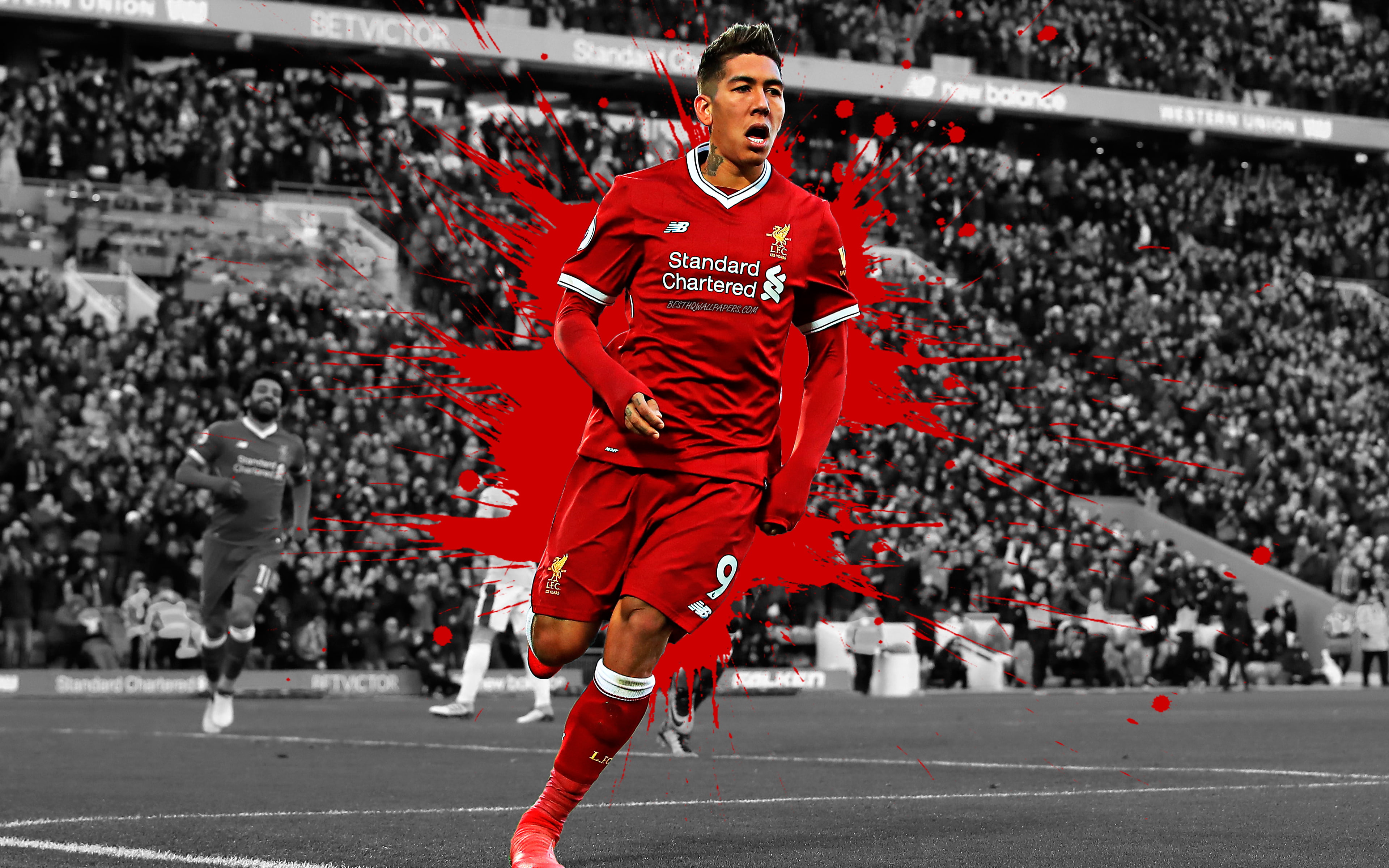 Soccer, Liverpool F.C., Brazilian, Roberto Firmino, 4K, HD Wallpaper