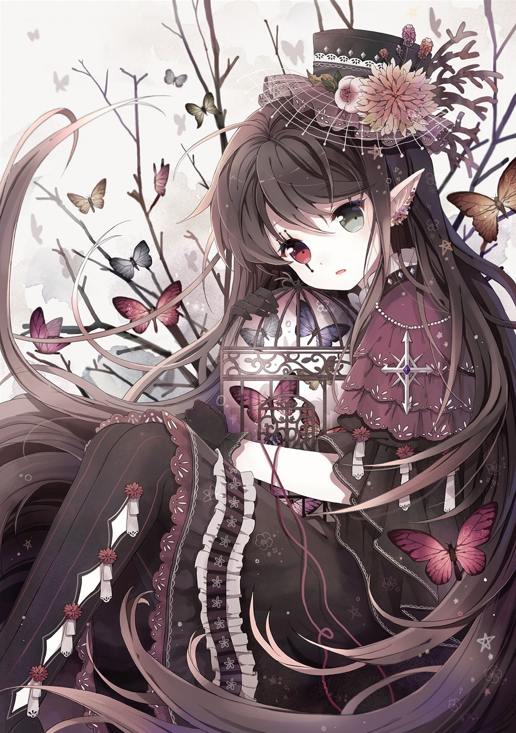 original characters, long hair, no people, human representation, representation, craft, large group of objects, anime, shape, design, 720P, creativity, Phone HD Wallpaper