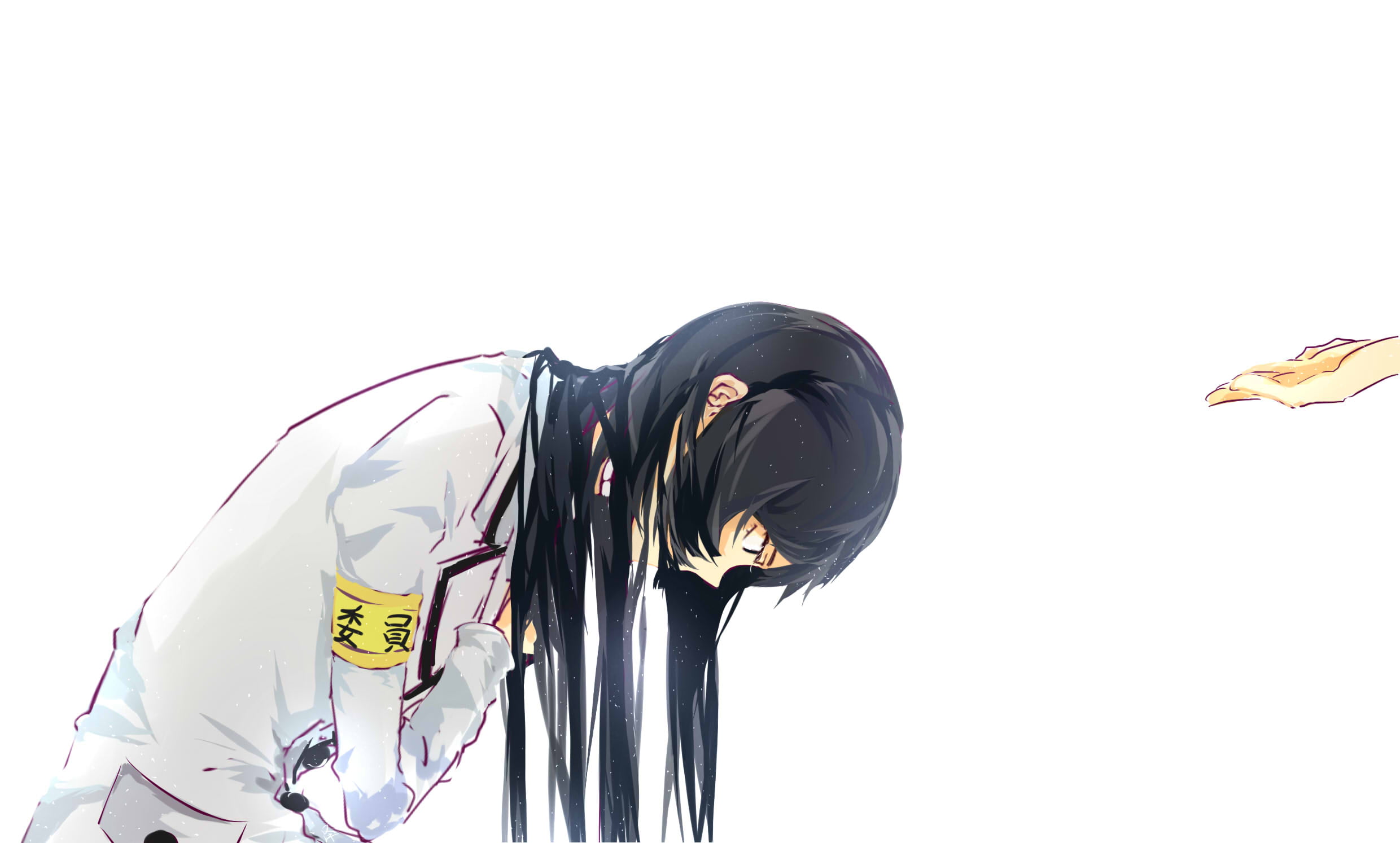 white color, close-up, no people, clear sky, indoors, Shimoneta, cut out, white background, 1080P, anime boys, day, sky, textile, environment, copy space, HD Wallpaper
