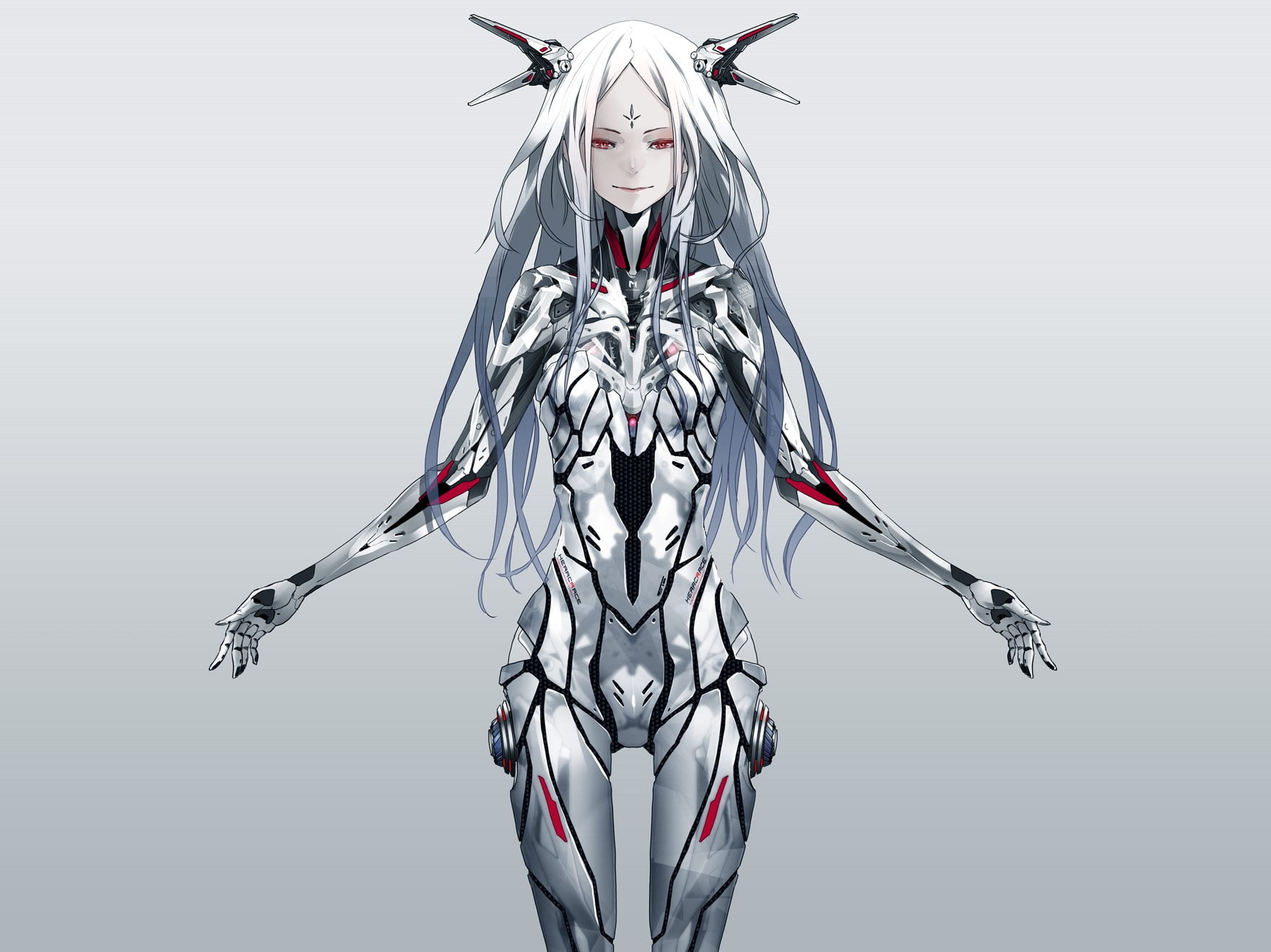 mecha girls, 720P, Redjuice, anime girls, HD Wallpaper