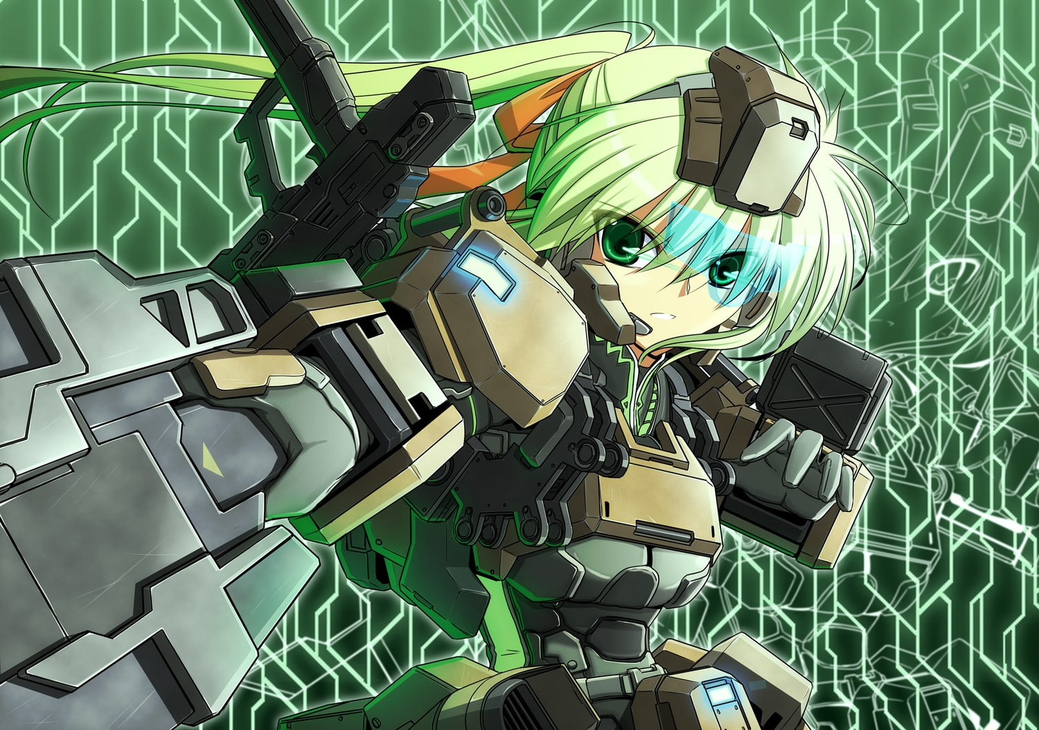 720P, mechamusume, anime, anime girls, HD Wallpaper