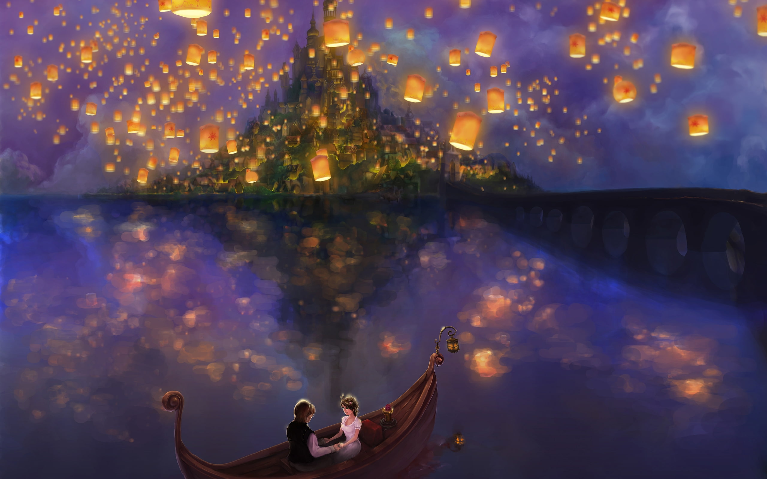 love, comedy, film, tangled, couple, musical, anime, 2K, HD Wallpaper