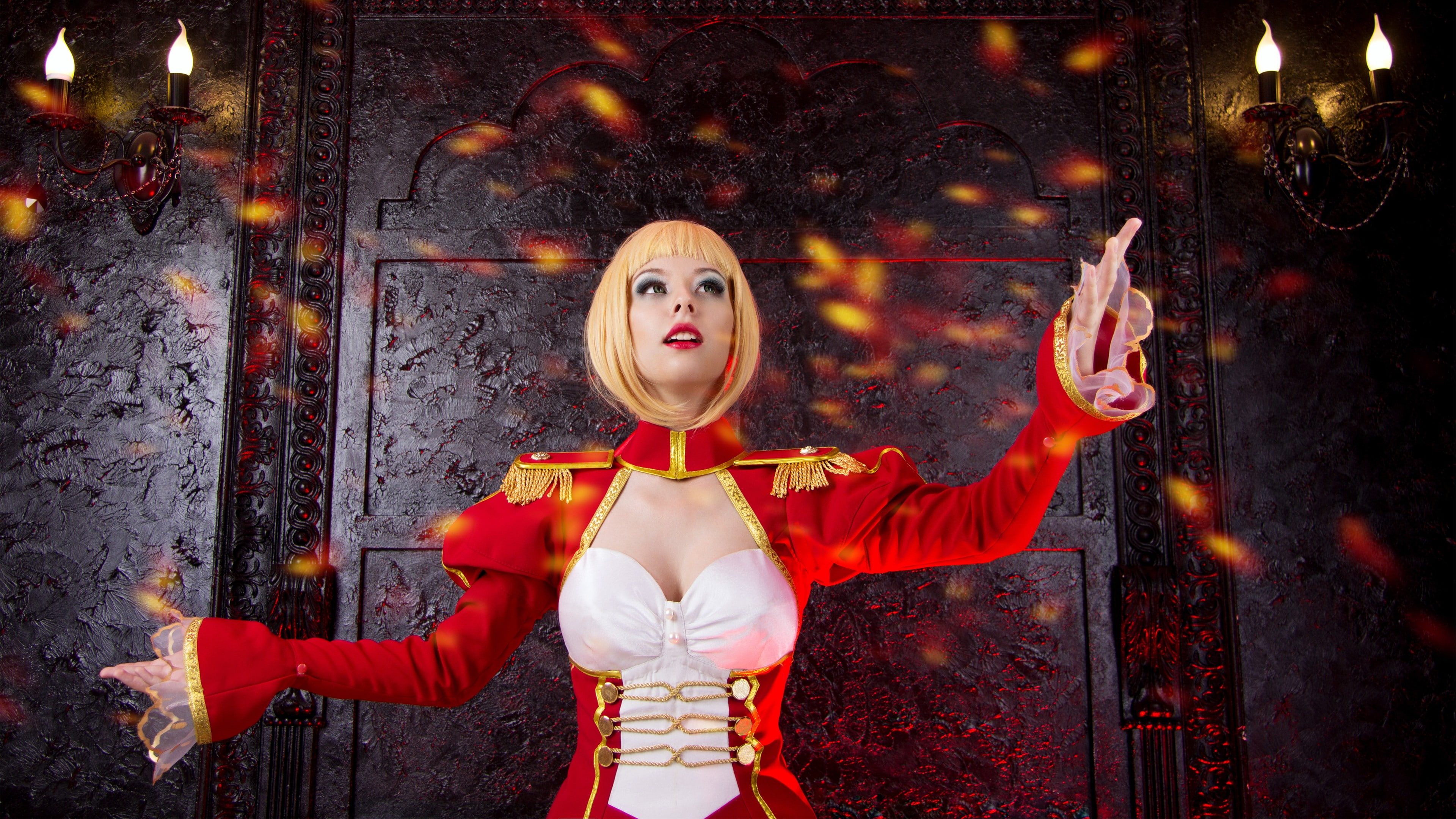 4K, women, Disharmonica, cosplay, HD Wallpaper