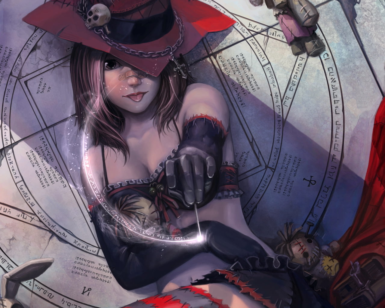 doll, witch, young women, young adult, casual clothing, lifestyles, people, one Person, hat, anime, indoors, character, voodoo, illustration, beauty, witchcraft, HD Wallpaper