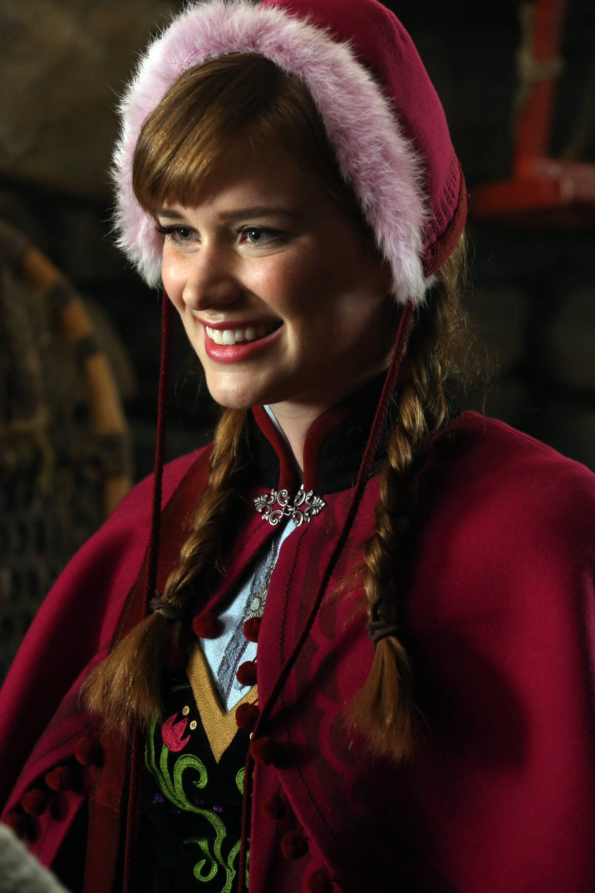 2K, women, Princess Anna, Once Upon A Time, actress, redhead, pigtails, Elizabeth Lail, Phone HD Wallpaper