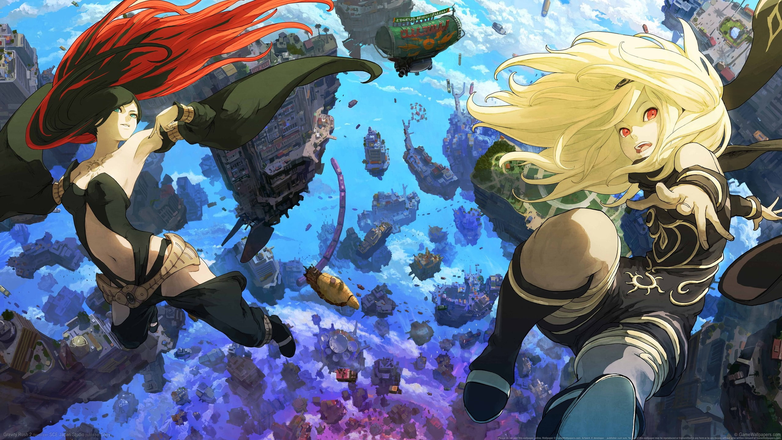 Gravity Rush, digital art, 2K, artwork, HD Wallpaper