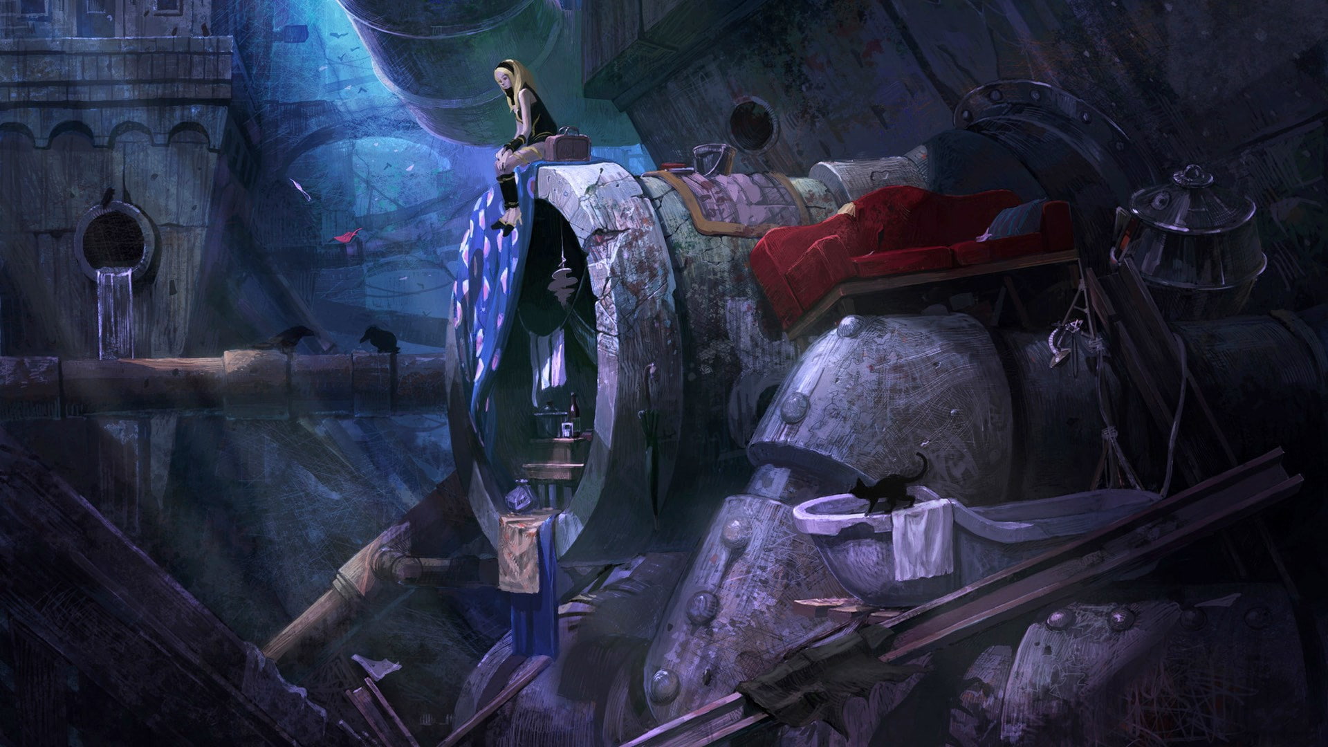 1080P, Gravity Rush, HD Wallpaper