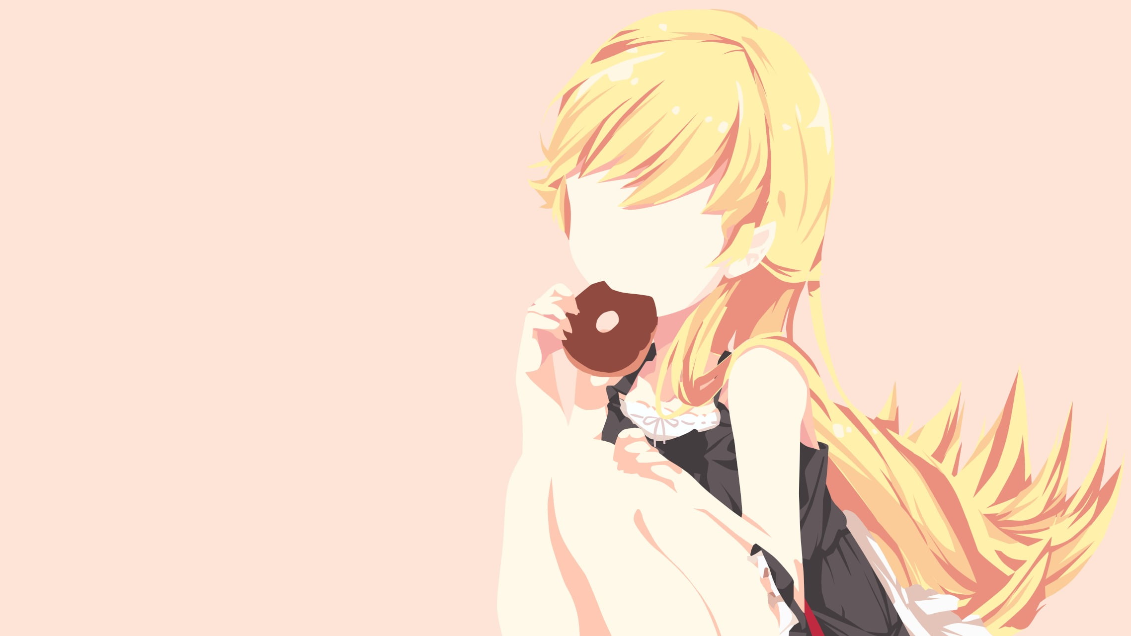 young adult, obscured face, sunglasses, blonde, side view, fan art, Oshino Shinobu, black dress, young men, glasses, profile view, copy space, leisure activity, HD Wallpaper