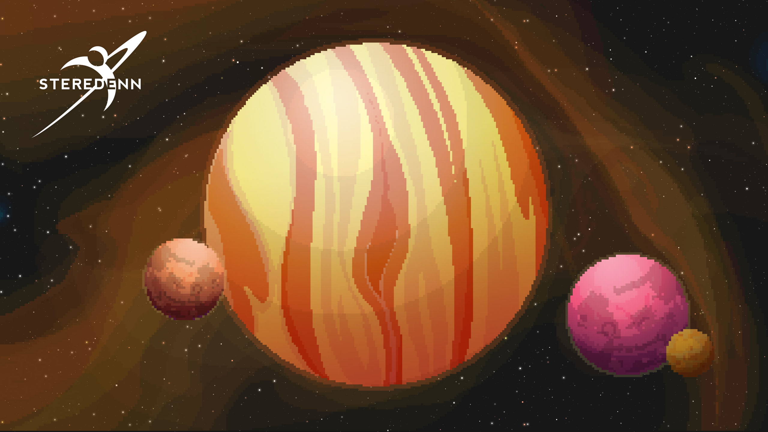night, planet, geometric shape, shape, decoration, art and craft, indoors, nature, video games, no people, indie games, pixel art, technology, pixels, multi colored, HD Wallpaper