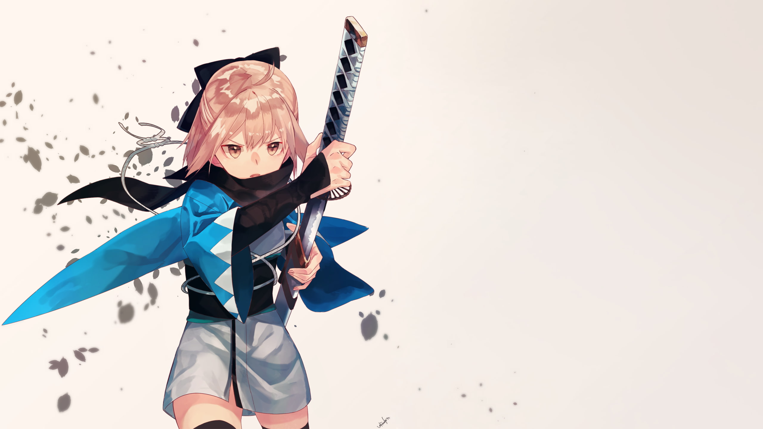 2K, Fate Series, Sakura Saber, samurai, sword, katana, HD Wallpaper