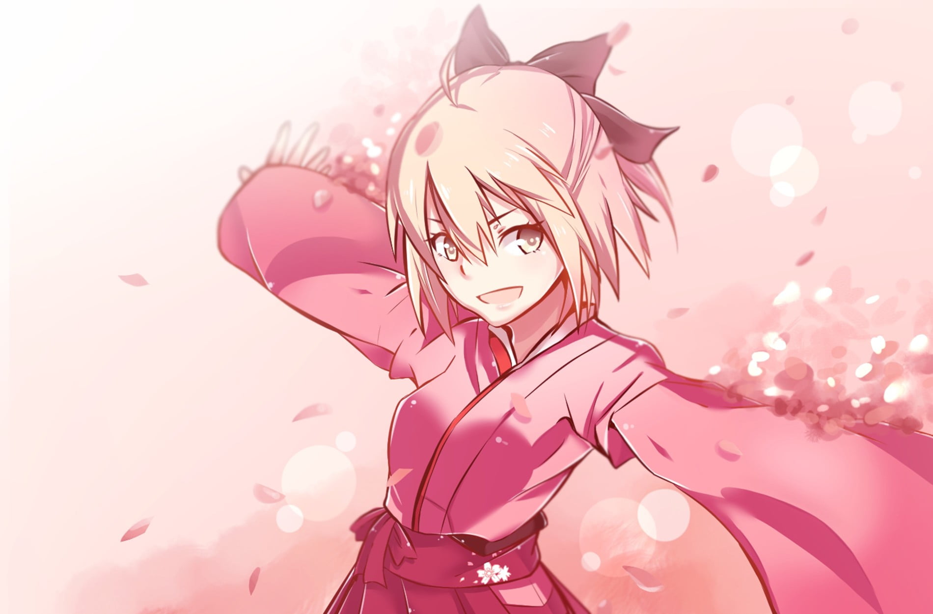 anime girls, Fate Series, nature, young women, studio shot, real people, indoors, portrait, lifestyles, pink color, beautiful woman, women, young adult, HD Wallpaper