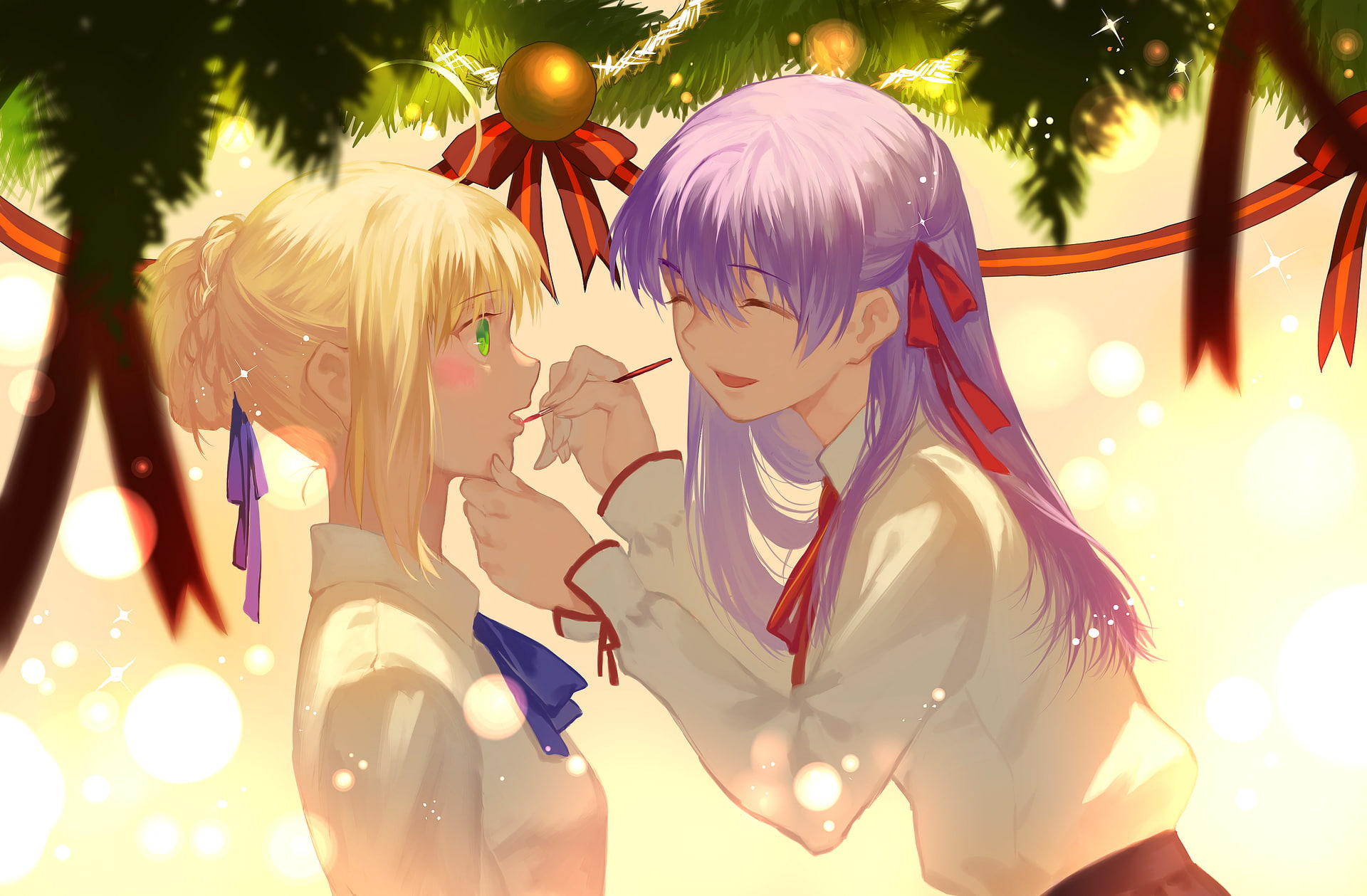 Sakura Matou, 1080P, Fate/Stay Night: Unlimited Blade Works, Saber, green eyes, anime, Matou Sakura, anime girls, HD Wallpaper