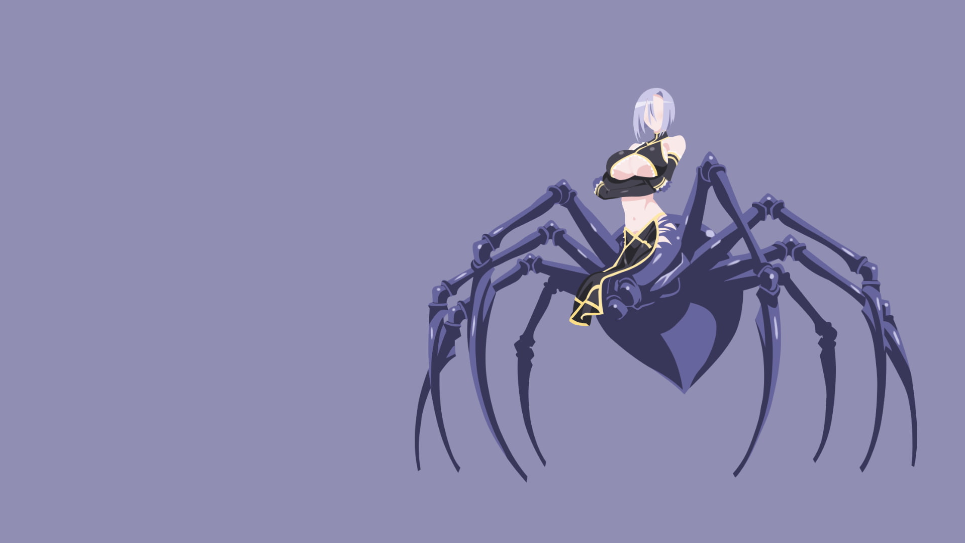 clear sky, equipment, Monster Musume no Iru Nichijou, technology, cut out, close-up, nature, low angle view, Rachnera (Monmusu), anime girls, indoors, blue, HD Wallpaper
