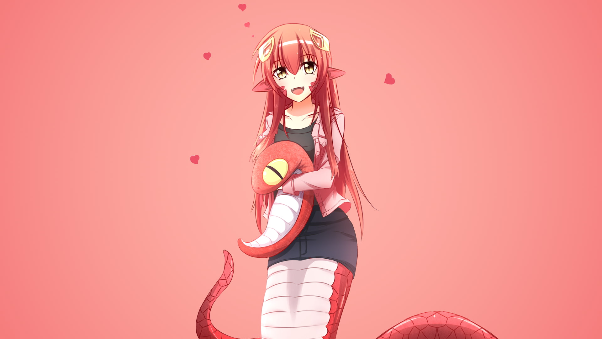 Monster Musume no Iru Nichijou, anime, anime girls, Lamia, Miia (Monmusu), 1080P, HD Wallpaper