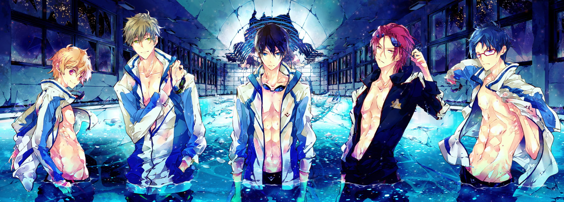 Anime, people, store, clothing, Makoto Tachibana, Rei Ryūgazaki, Nagisa Hazuki, arts culture and entertainment, festival, female likeness, full length, HD Wallpaper