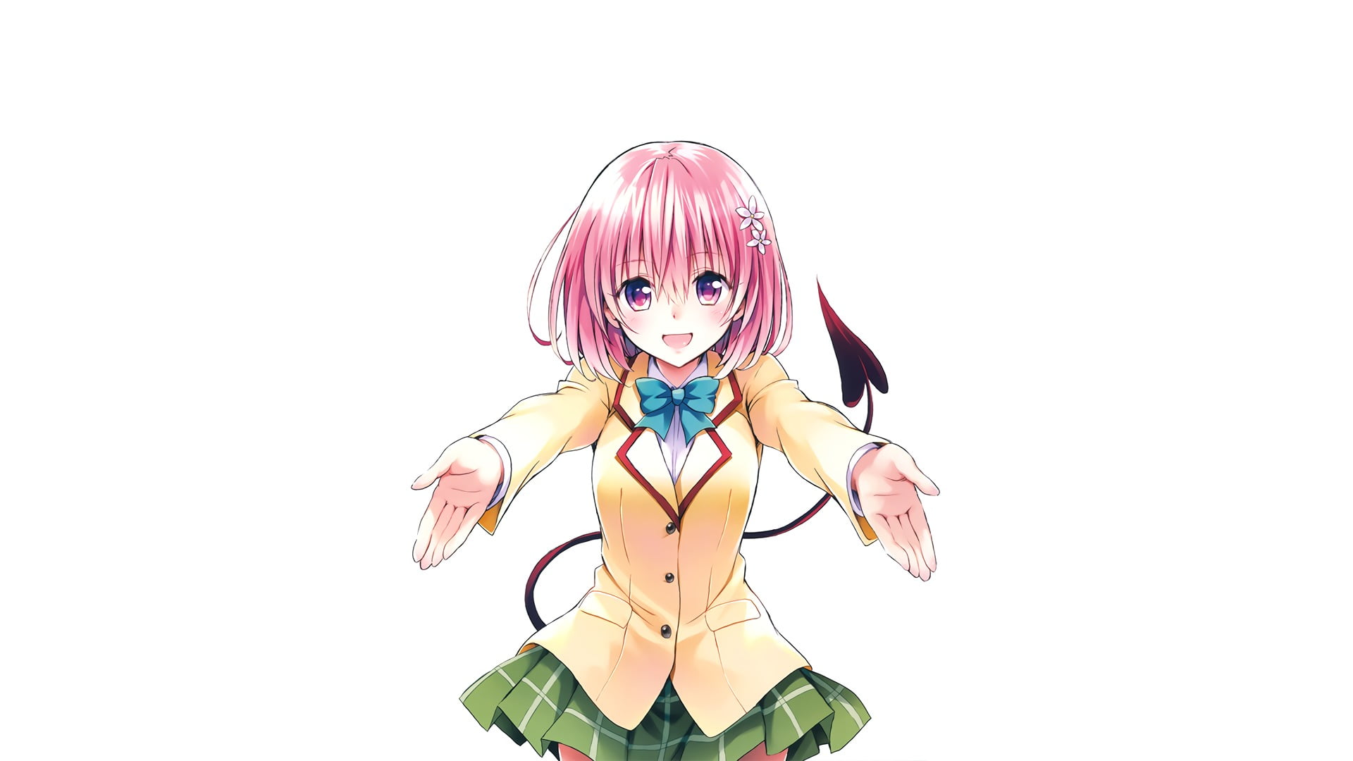 To Love-ru, Momo Velia Deviluke, studio shot, indoors, portrait, one person, creativity, representation, To Love-ru Darkness, fashion, white  background, HD Wallpaper
