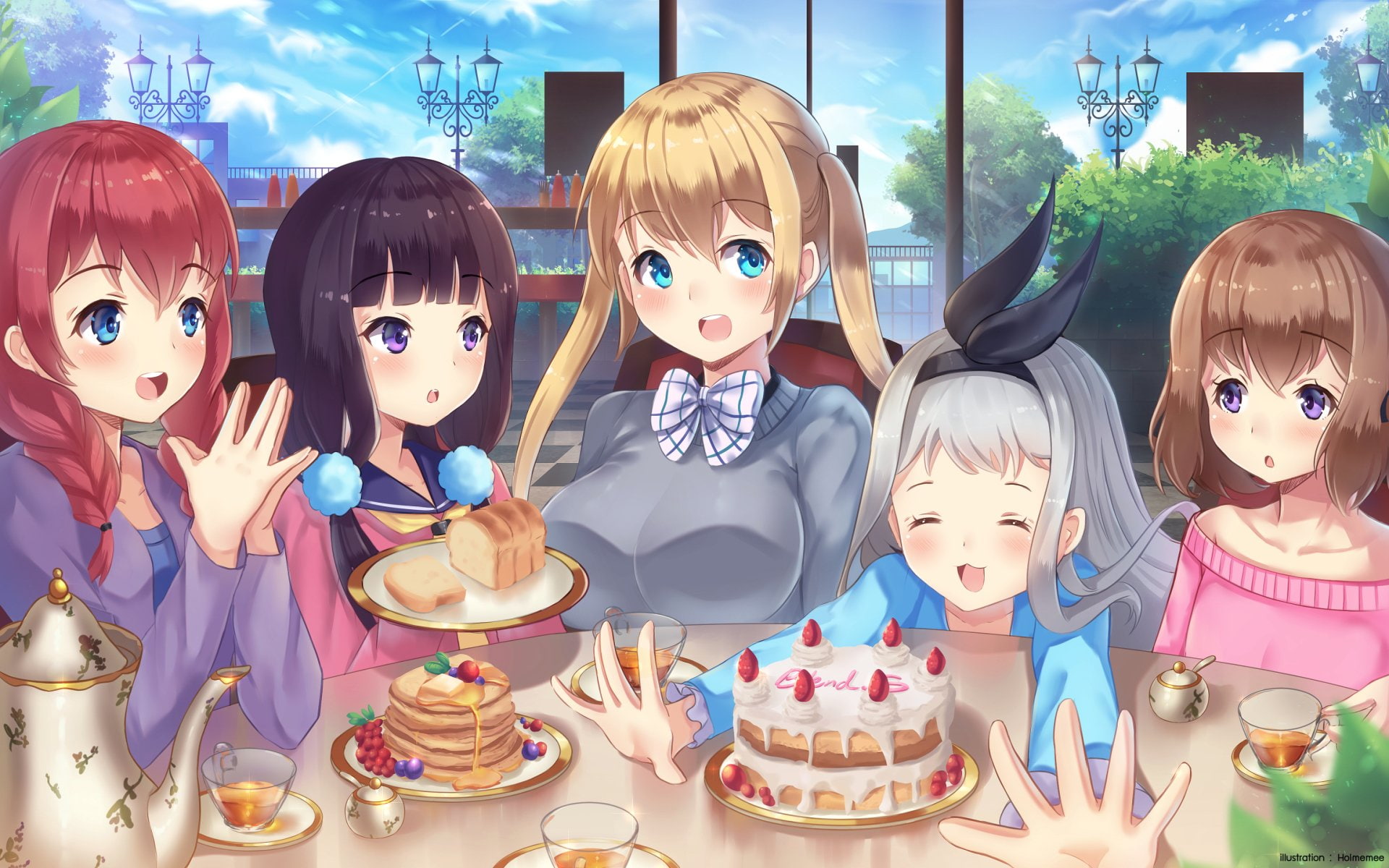 unhealthy eating, Hideri Kanzaki, Miu Amano, food, Blend S, choice, food and drink, celebration, no people, dessert, indulgence, representation, art and craft, HD Wallpaper