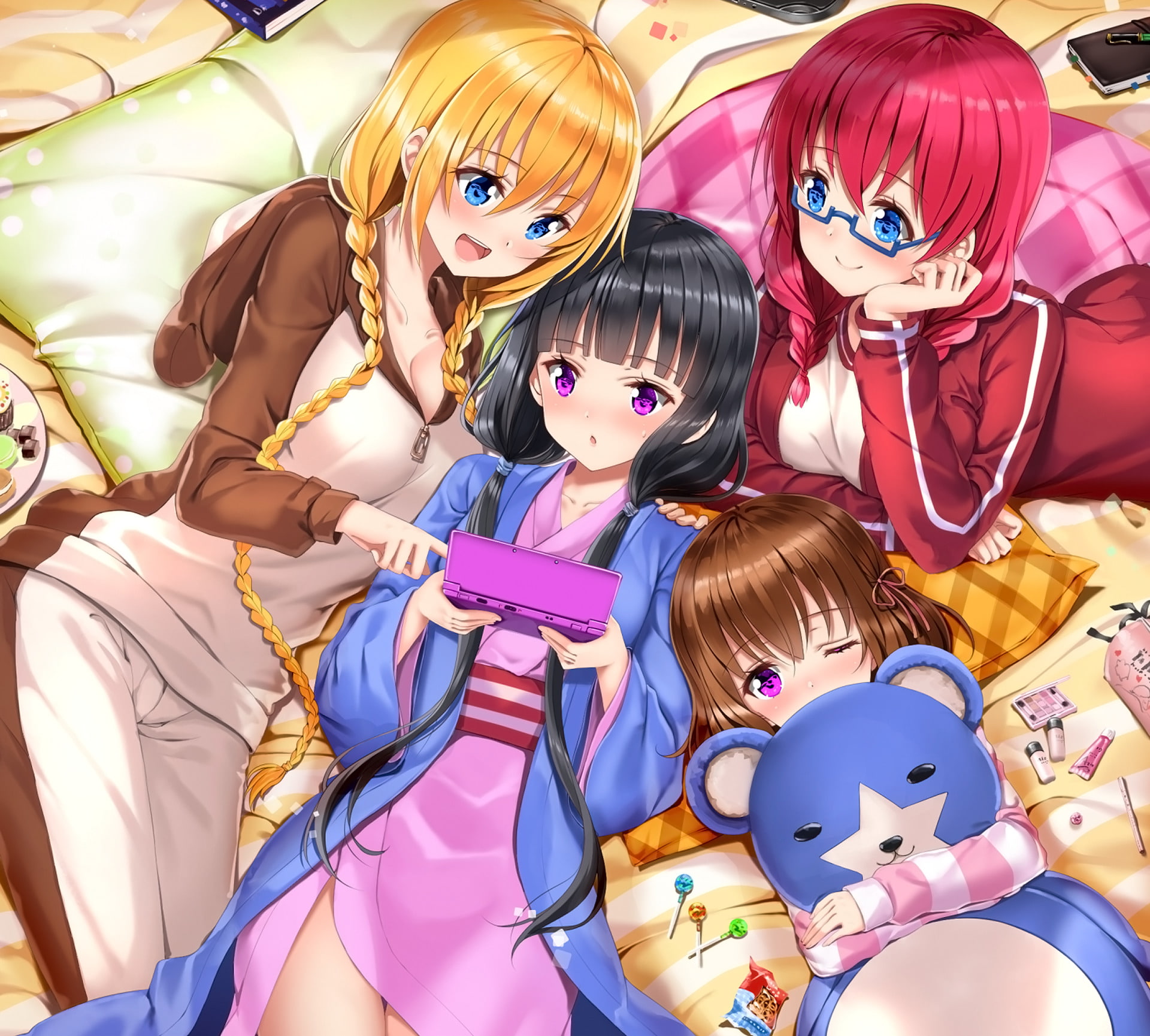 Anime, Miu Amano, Maika Sakuranomiya, Blend S, Mafuyu Hoshikawa, Kaho Hinata, 1080P, HD Wallpaper