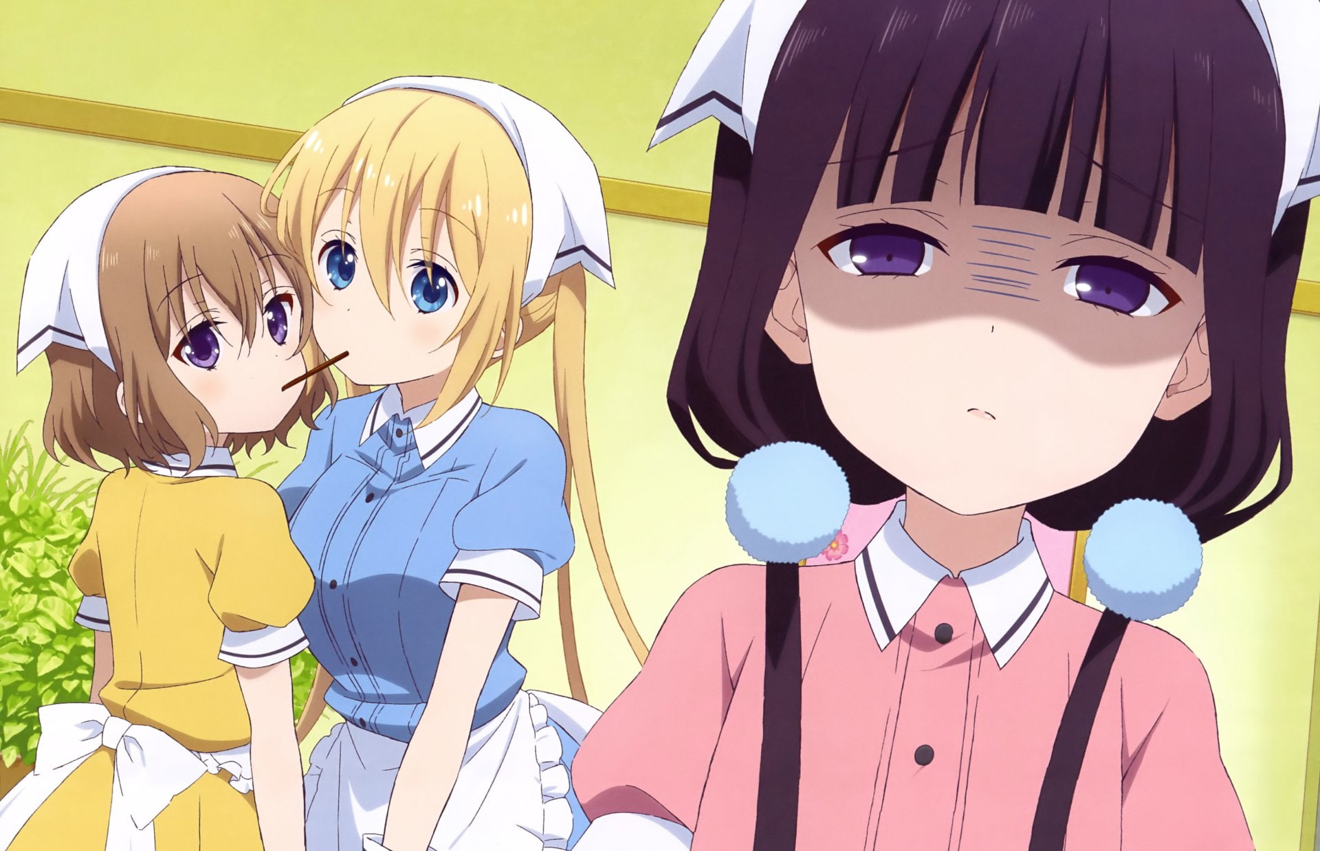 friendship, emotion, boys, 1080P, headshot, adult, day, real people, headwear, Maika Sakuranomiya, Blend S, Kaho Hinata, portrait, people, lifestyles, HD Wallpaper