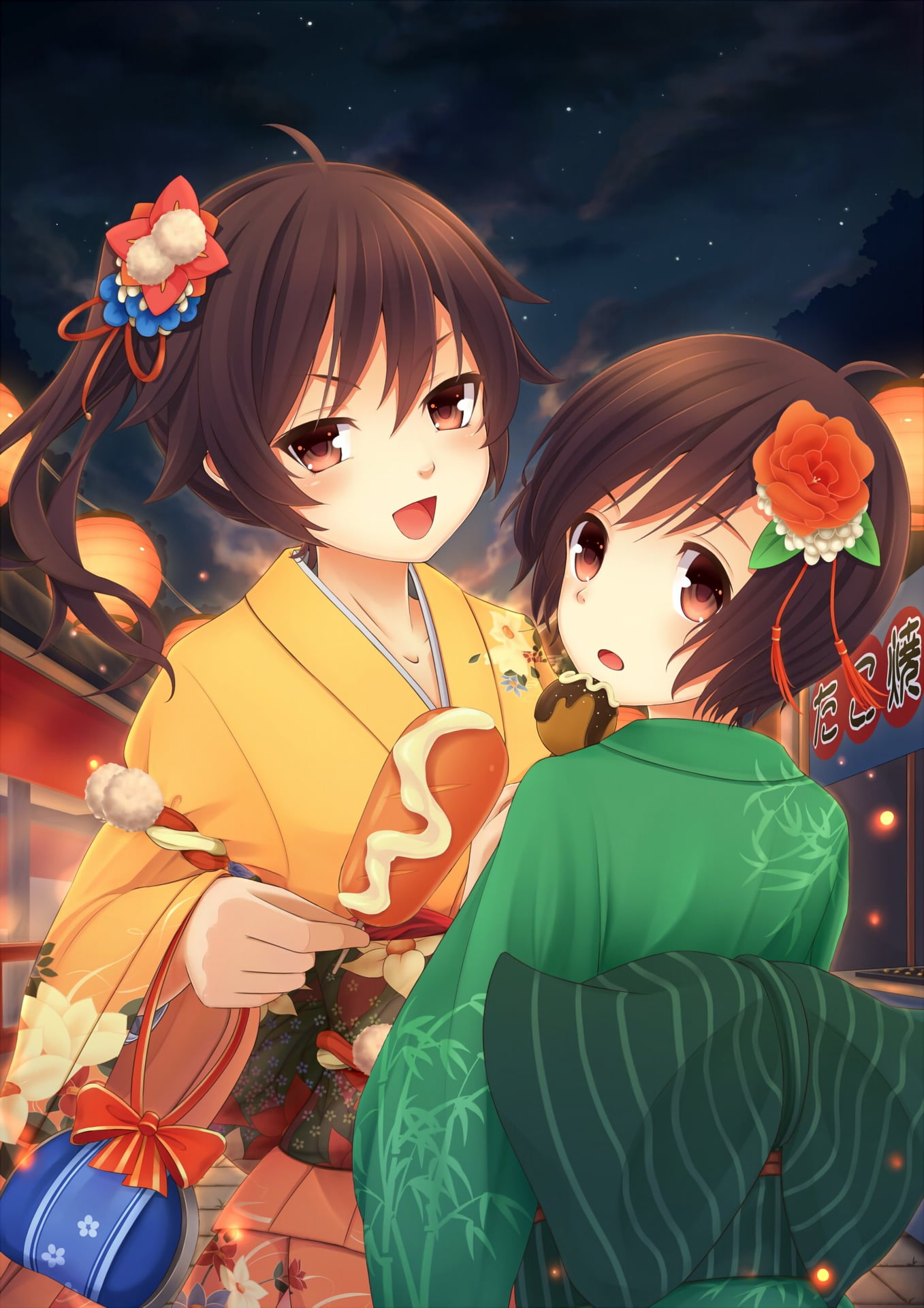 event, nature, adult, Monogatari Series, costume, multi colored, art and craft, celebration, japanese folklore, human representation, outdoors, women, Araragi Karen, Phone HD Wallpaper