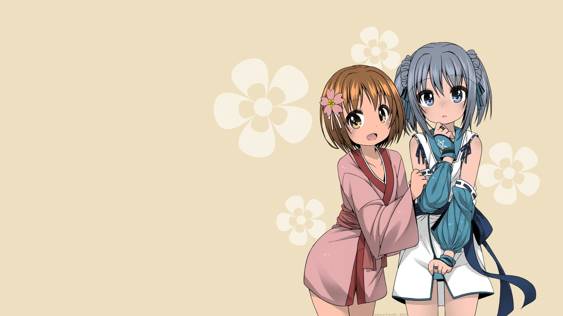 Oda Nobuna no Yabou, anime girls, short hair, yukata, kimono, Nene, 1080P, Kuma-puro, Syouji Ayumu, ribbon, Hanbee Abara, manga, HD Wallpaper