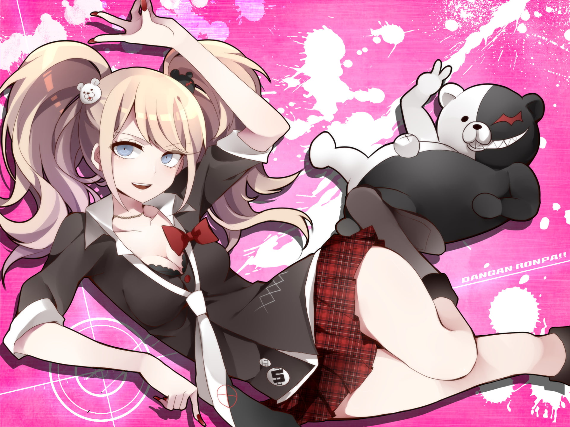 still life, Twintails, close-up, toy, high angle view, representation, pink color, female likeness, creativity, indoors, Junko Enoshima, no people, fashion, HD Wallpaper