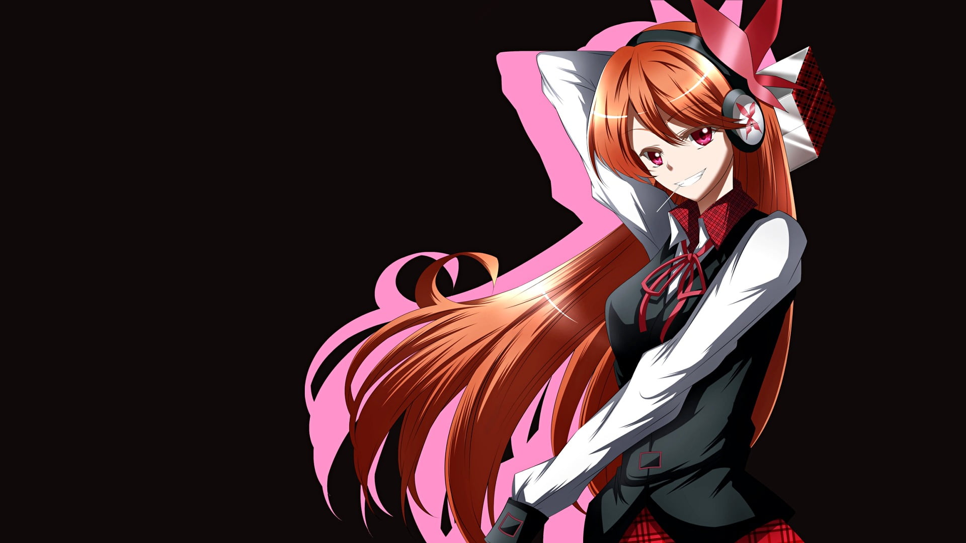 Chelsea, indoors, copy space, simple background, representation, anime, beautiful woman, women, side view, redhead, multi colored, young women, one person, HD Wallpaper
