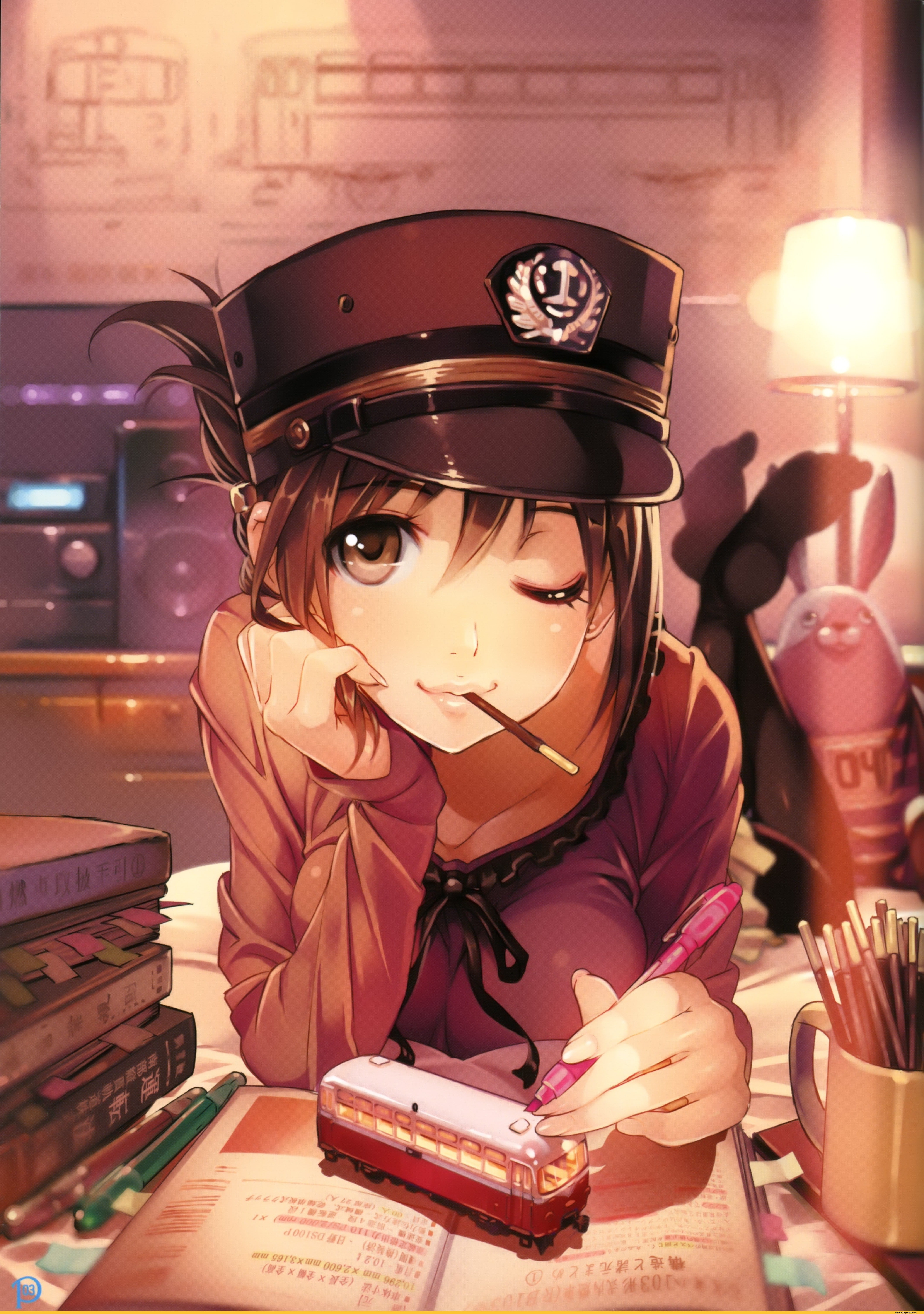5K, Rail Wars, Iida Nana, anime, anime girls, brown eyes, manga, Pocky, Phone HD Wallpaper